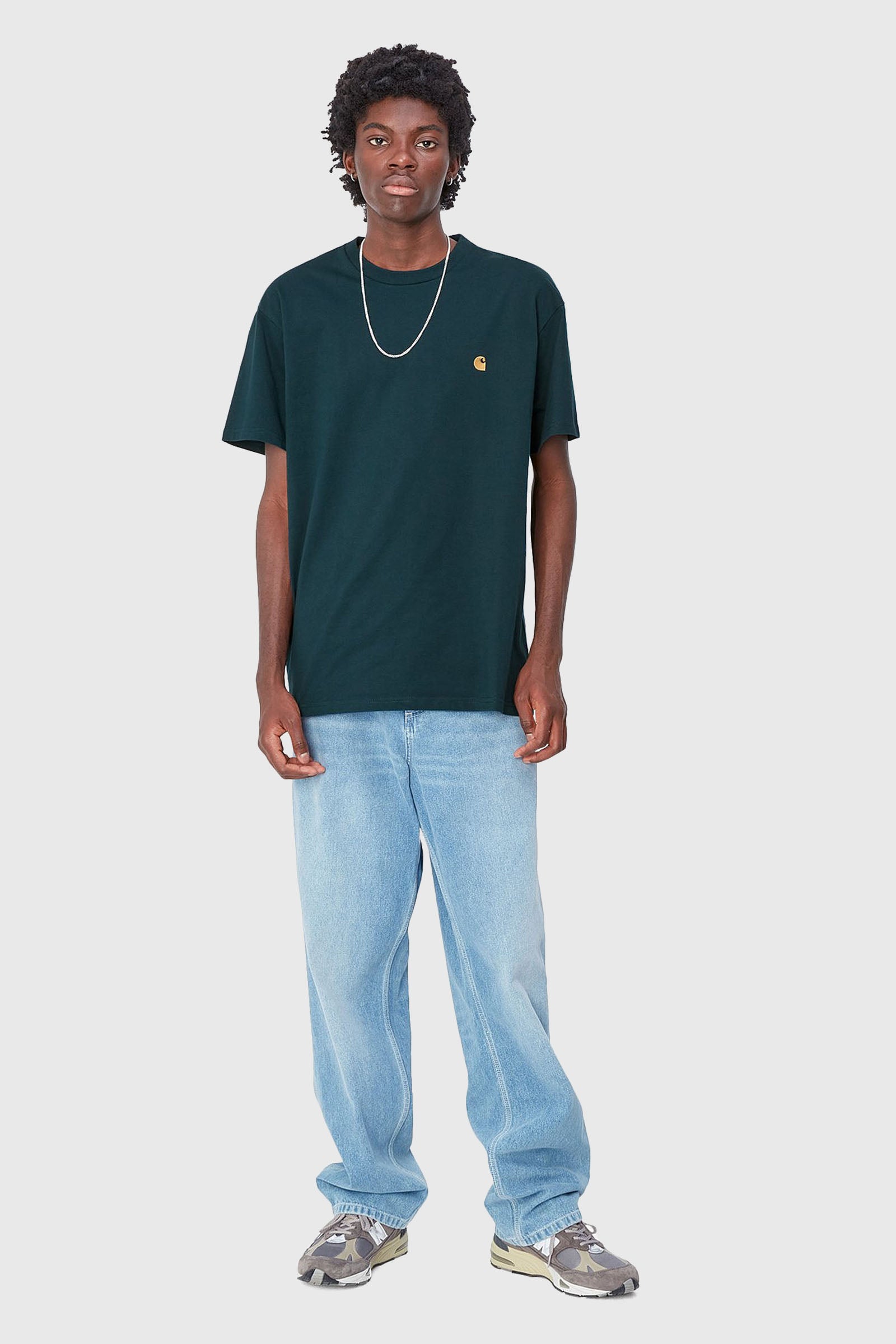 Carhartt Wip S/s Chase T-shirt Blu Uomo - 2