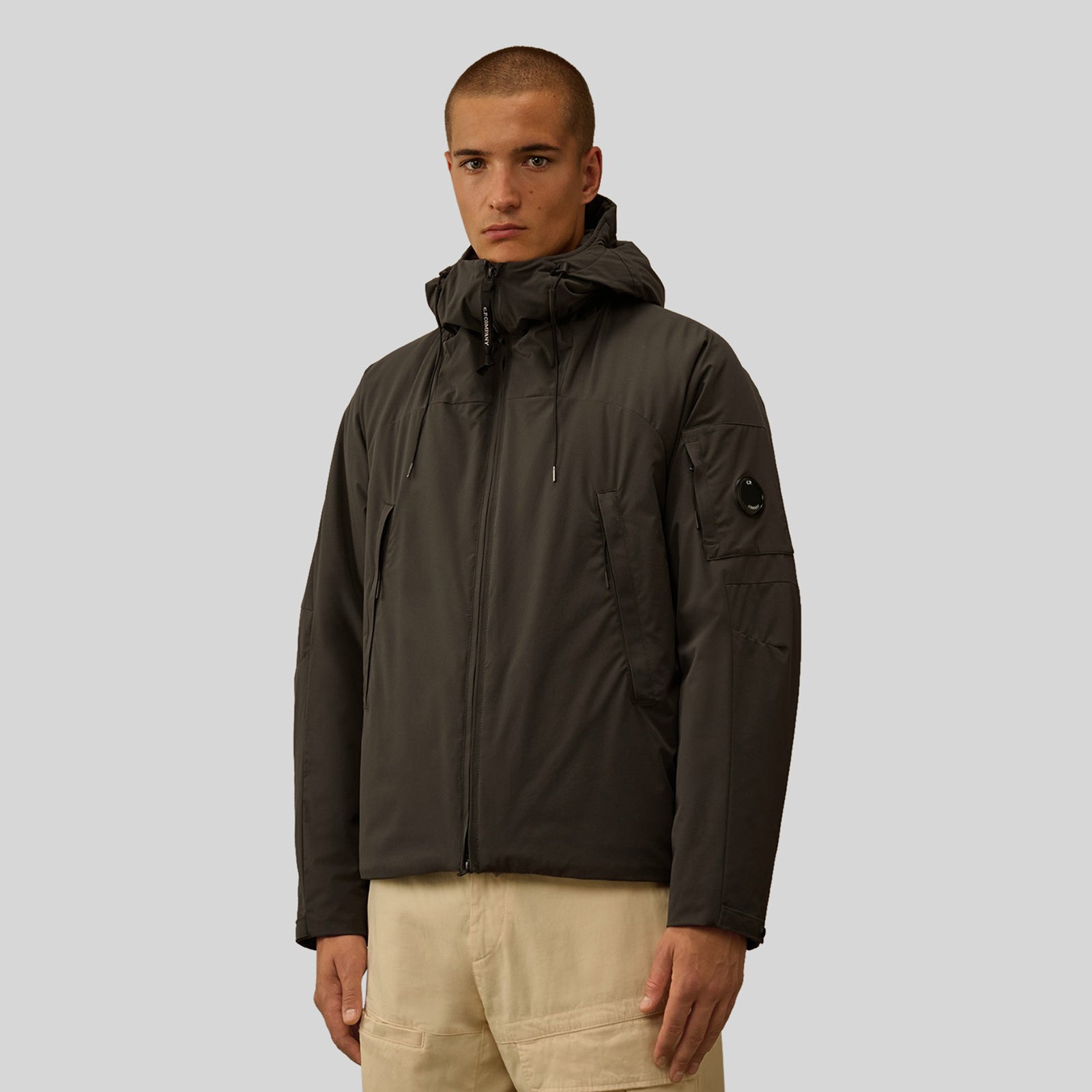 C.p. Company Giubbotto Imbottito Con Cappuccio Pro-tek Piombo Uomo - 7