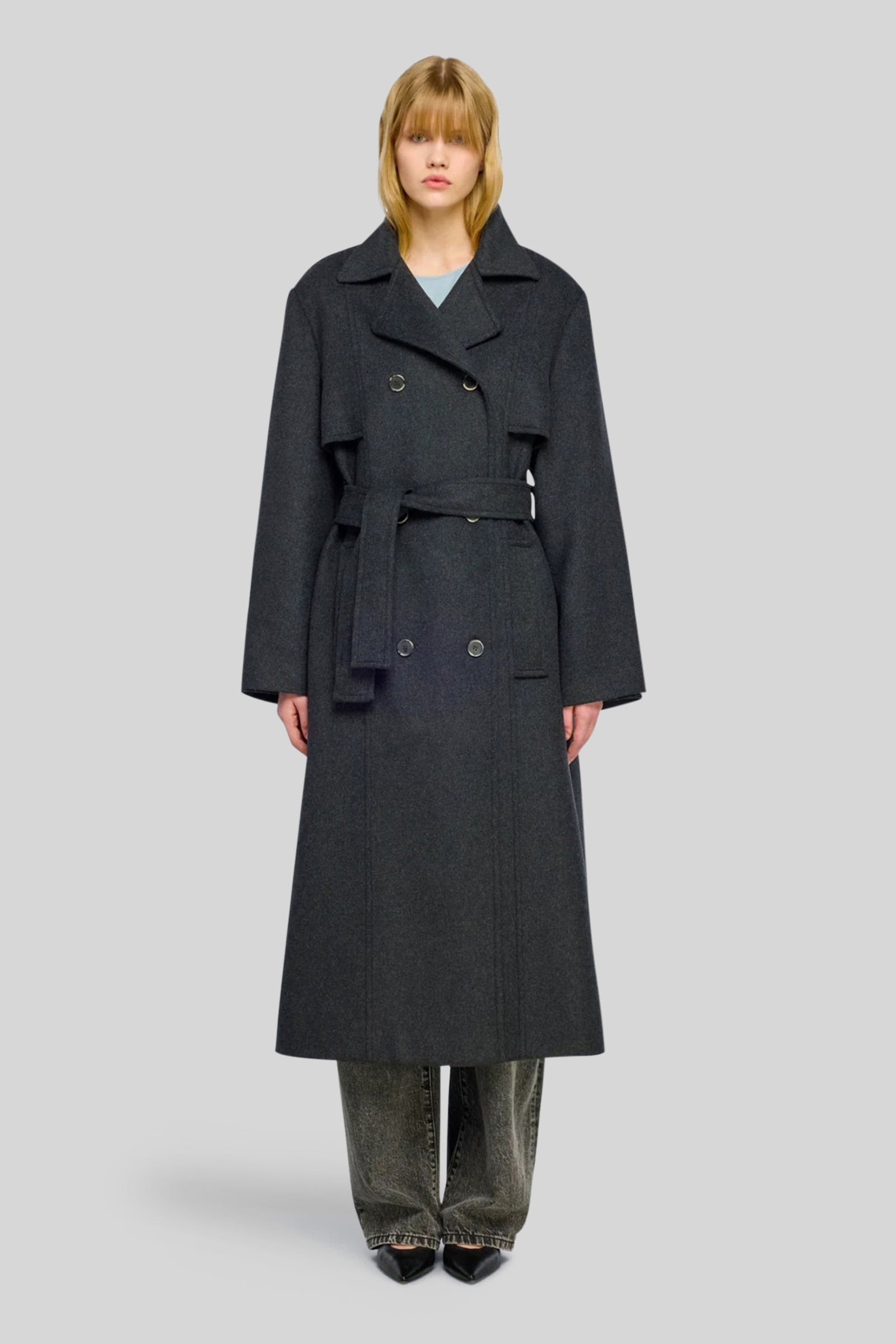 Semicouture Trench Medelaine Grigio Scuro Donna - 1
