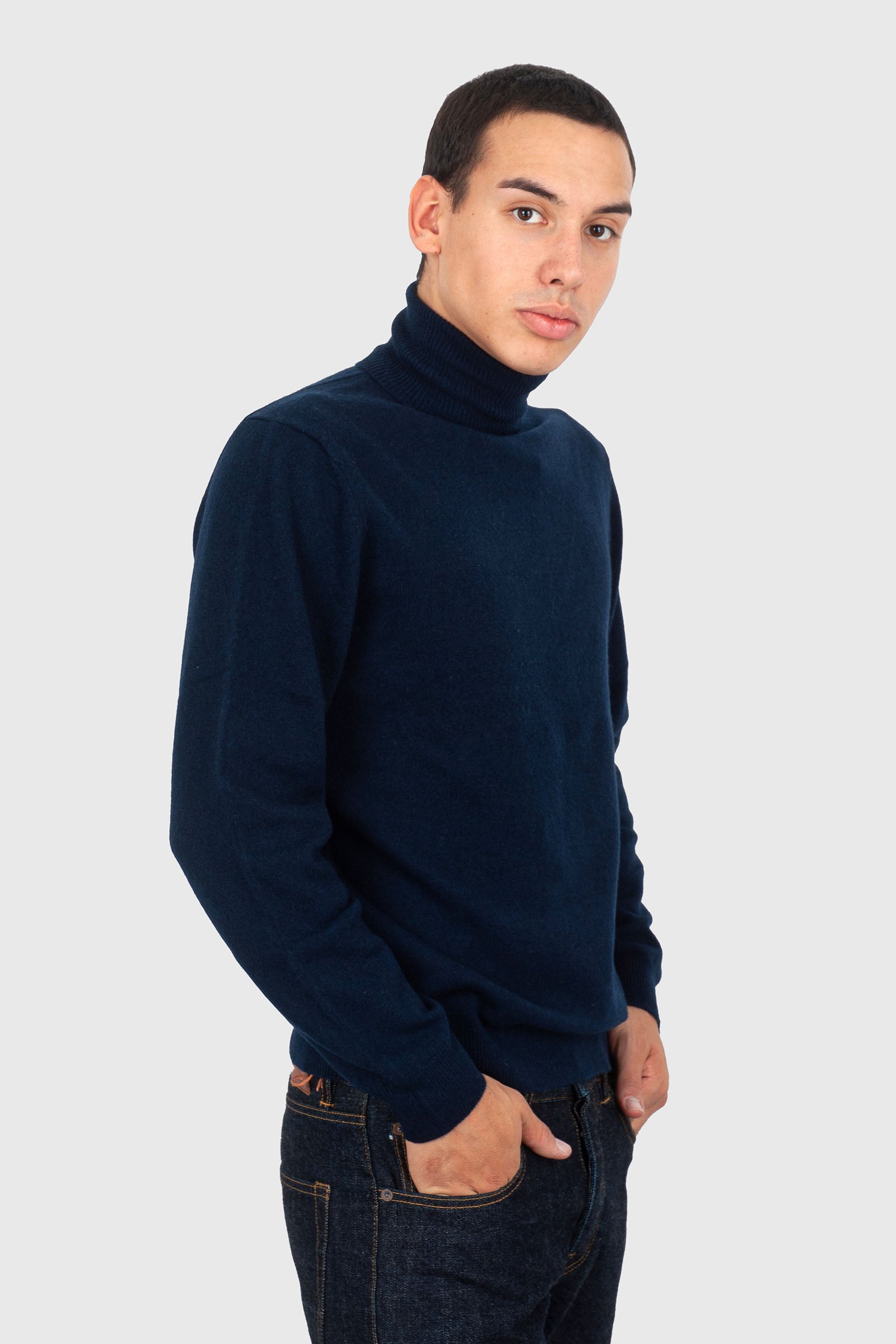 Absolut Cashmere Maglia Dolcevita Staff Blu Navy Uomo - 3