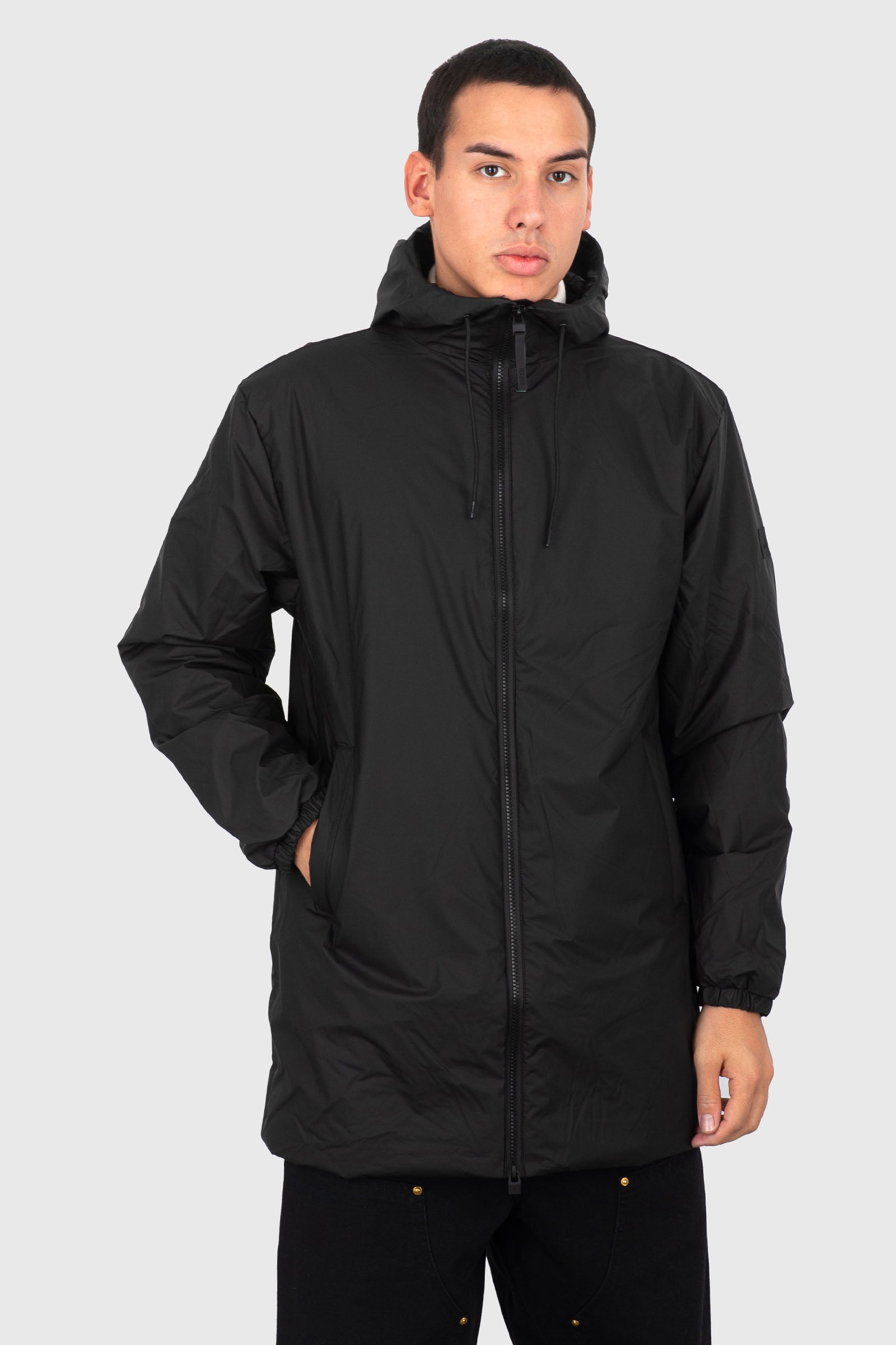 Rains Lohja Long Jacket Nero Uomo - 1