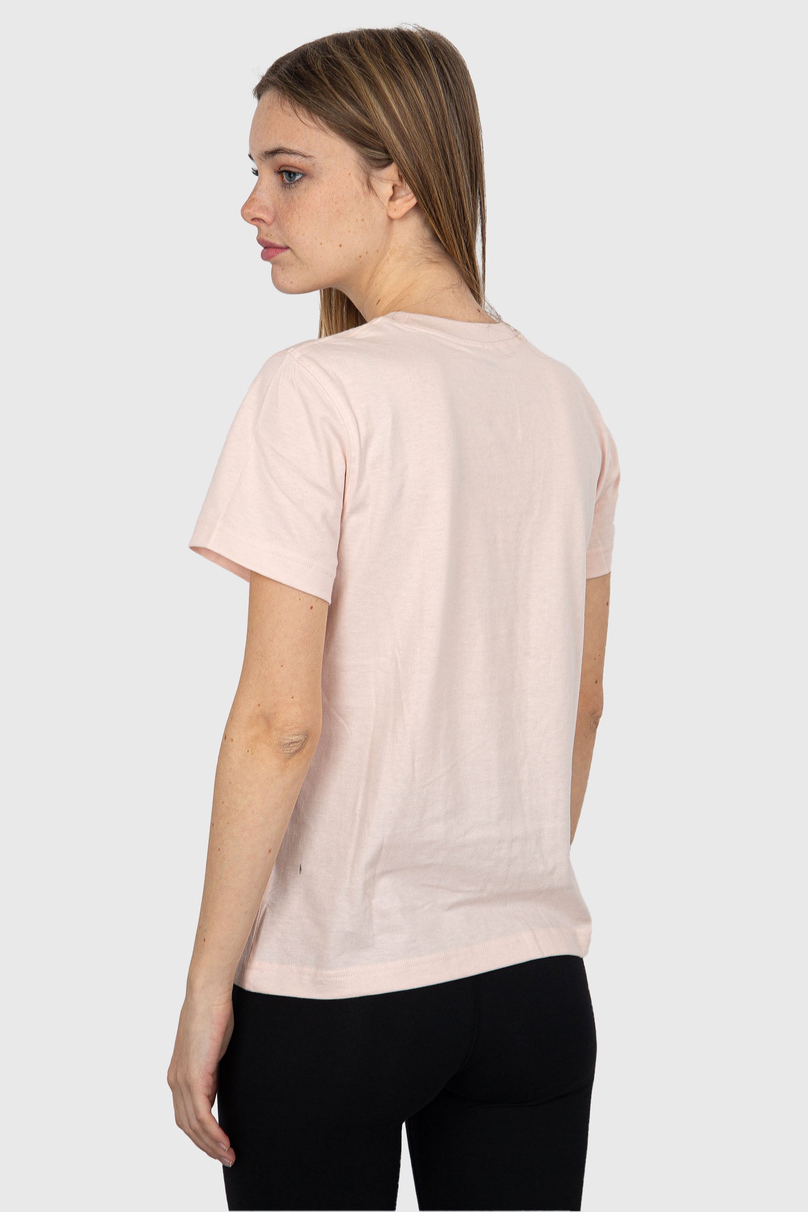 New Balance T-Shirt Jersey Small Logo Cotone Rosa Chiaro - 3