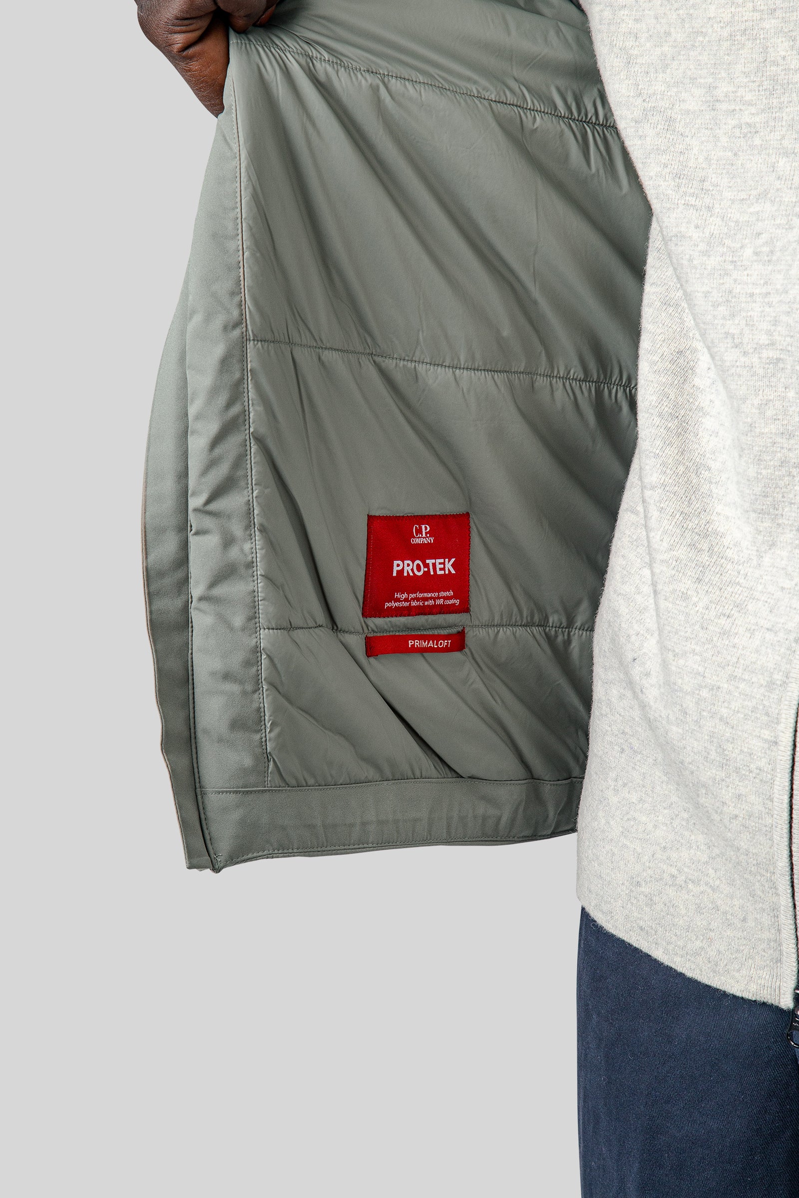 C.p. Company Pro-tek Primaloft® Silver Hooded Lens Jacket Verde Salvia Uomo - 6