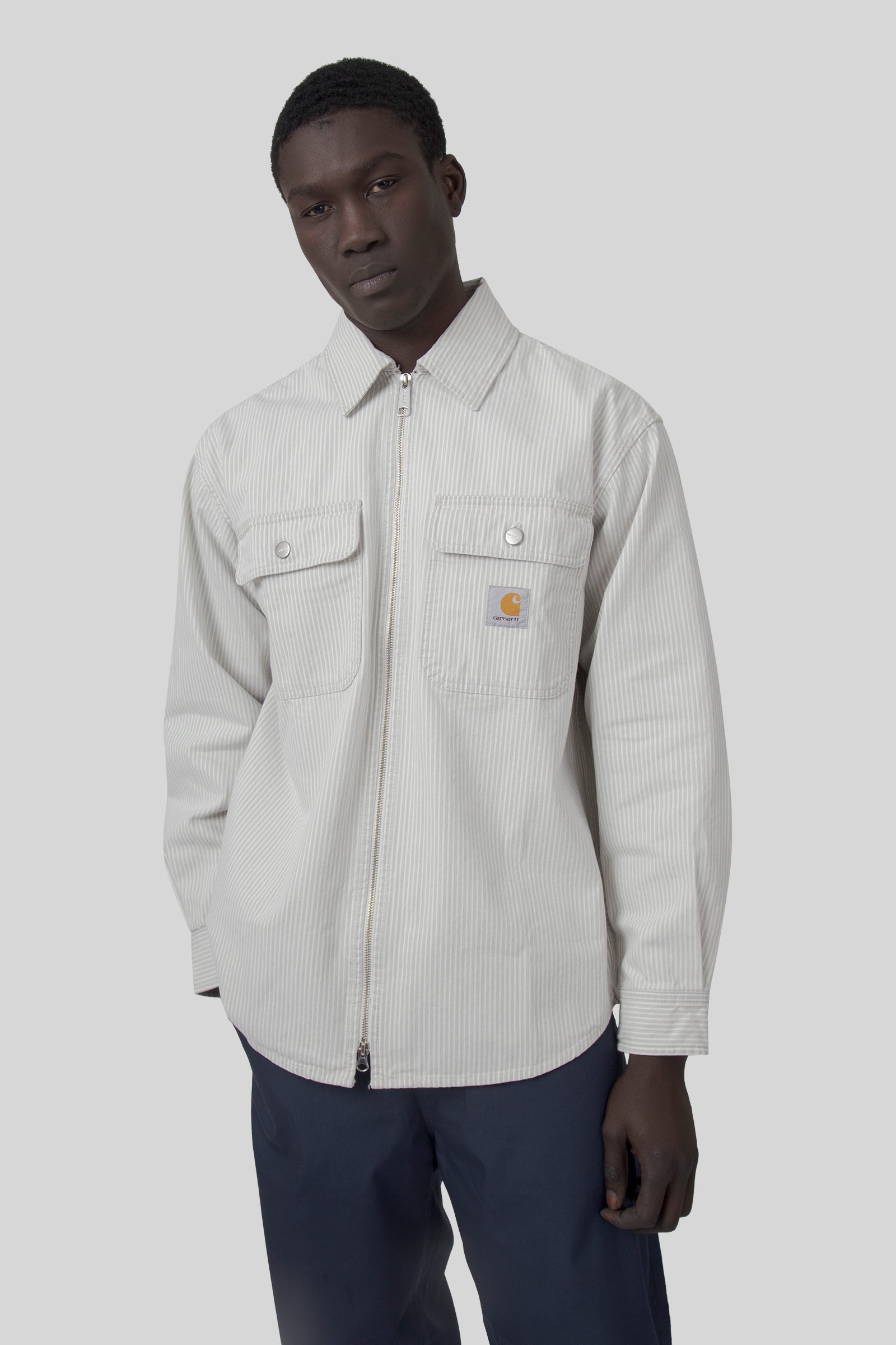 Carhartt Wip Mercer Shirt Jac Bianco/grigio Uomo - 6