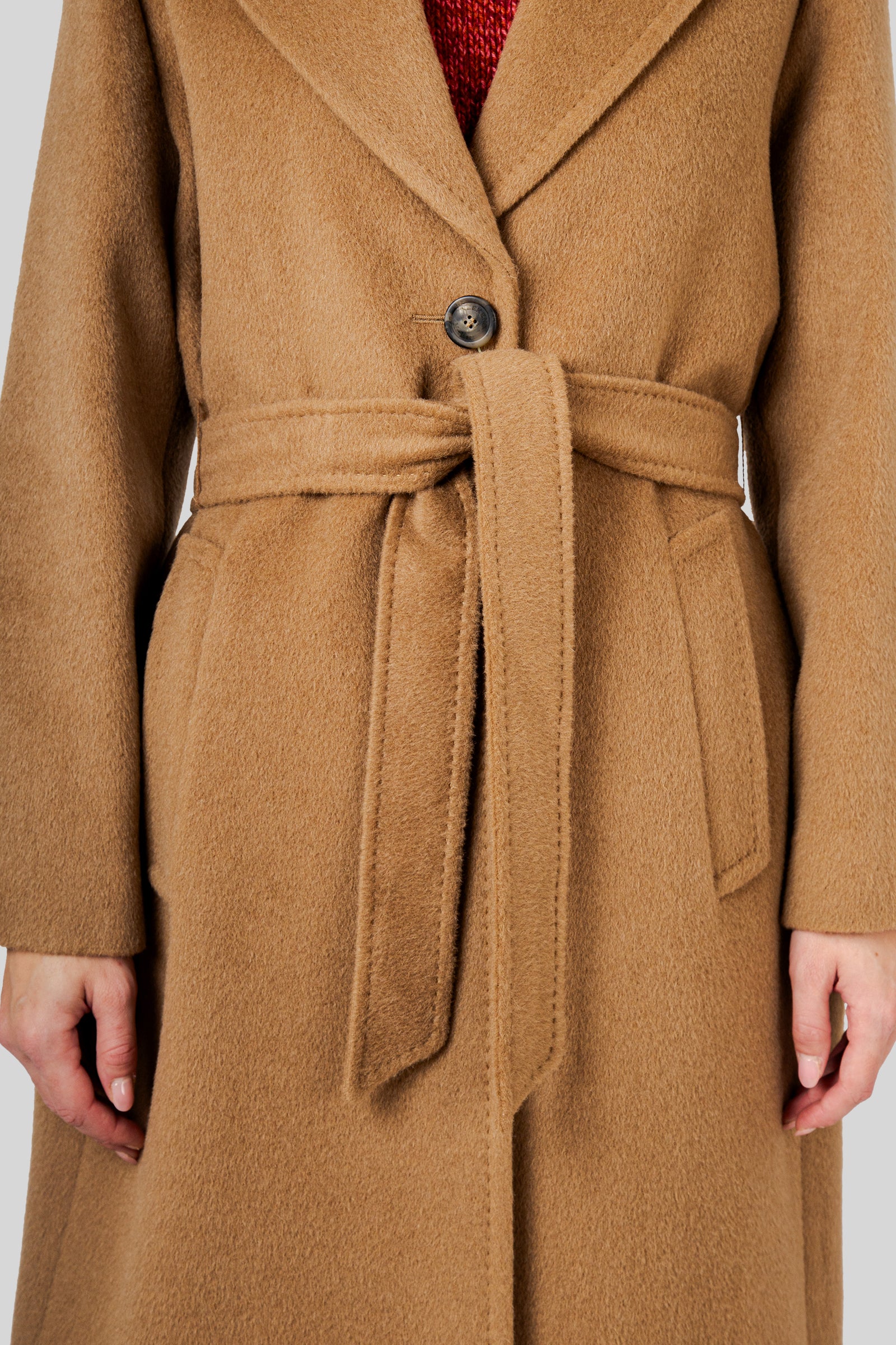 Max Mara Weekend Cappotto Lungo In Orsetto Di Lana E Alpaca Bronte Cammello Donna - 7