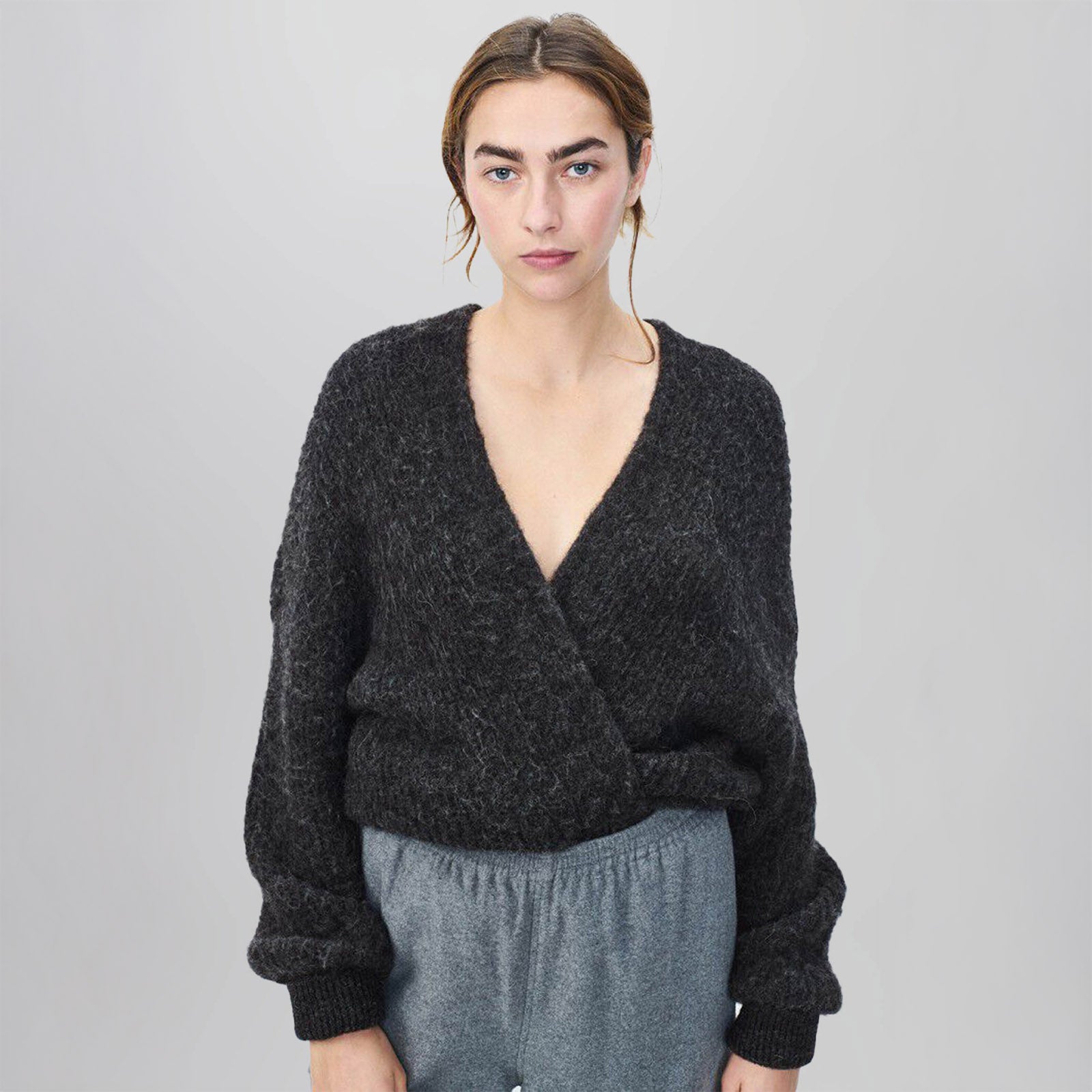 American Vintage Cardigan East Antracite Donna - 4