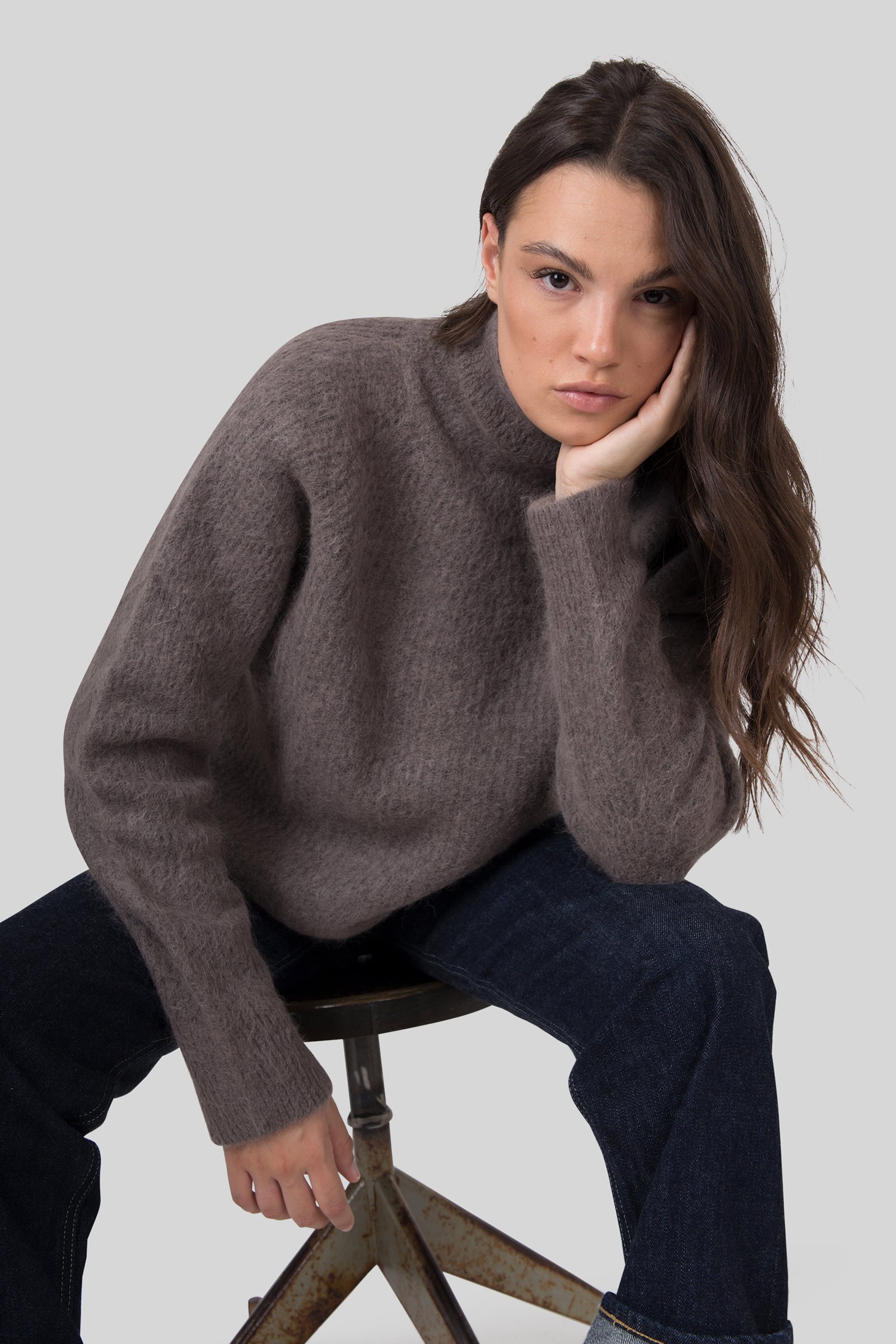 Soft Alpaca Turtleneck Sweater - 1
