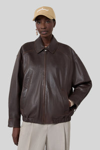 Max Mara Weekend Bomber In Nappa Cose Testa Di Moro Donna max mara weekend