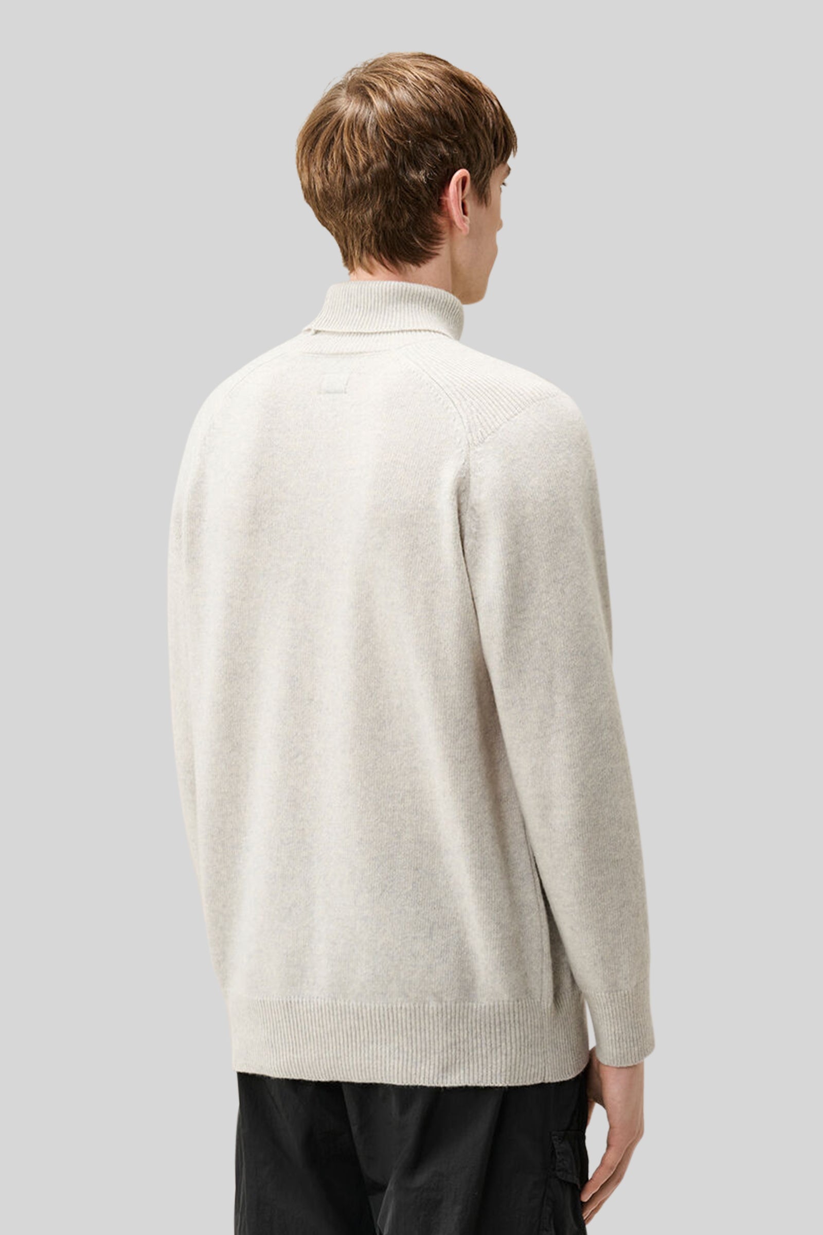 C.p. Company Maglia Lambswool Grs Turtleneck Bianco Off Uomo - 3