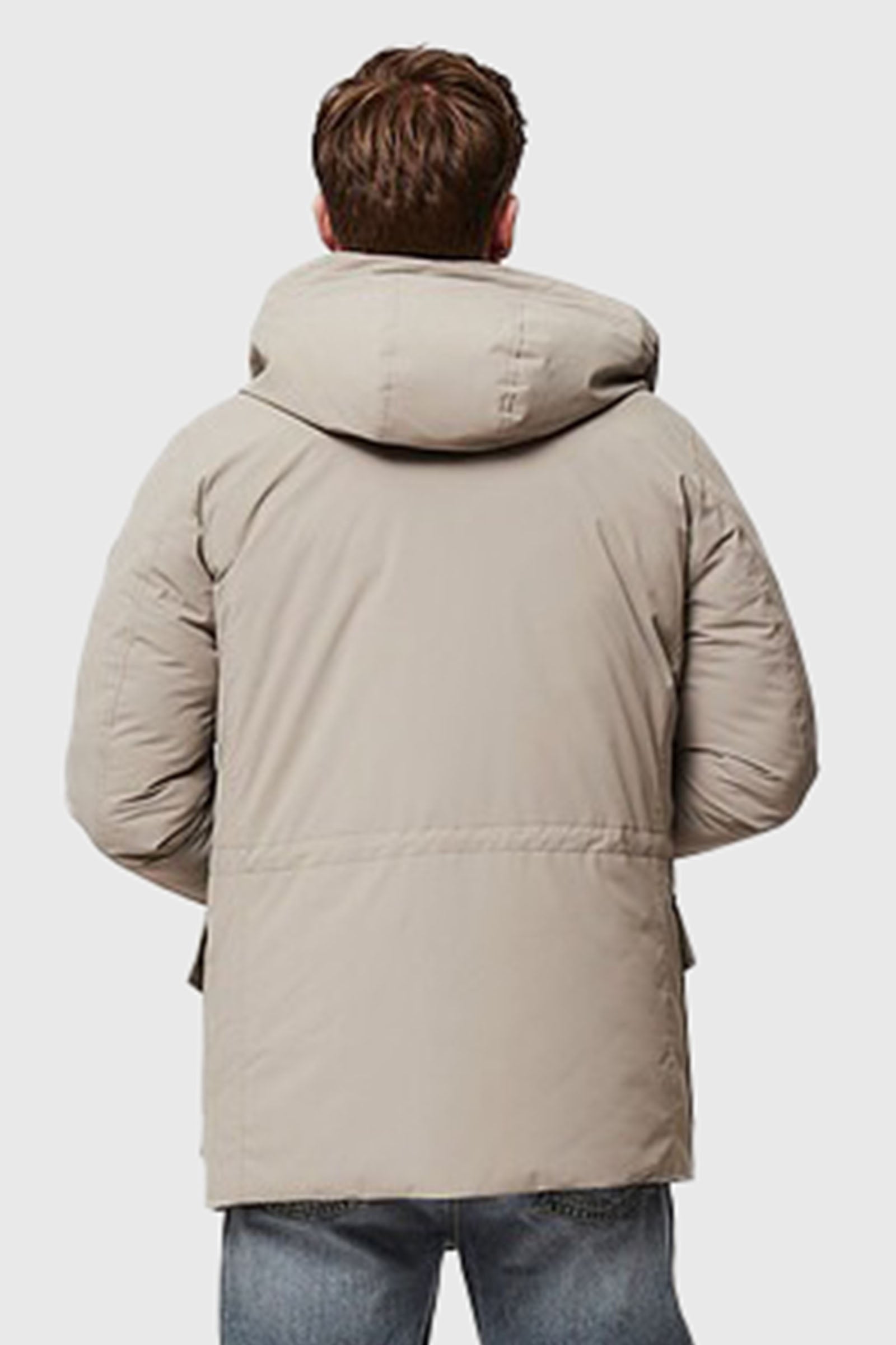 Woolrich Arctic Stretch Down Parka Grigio Chiaro Uomo - 2