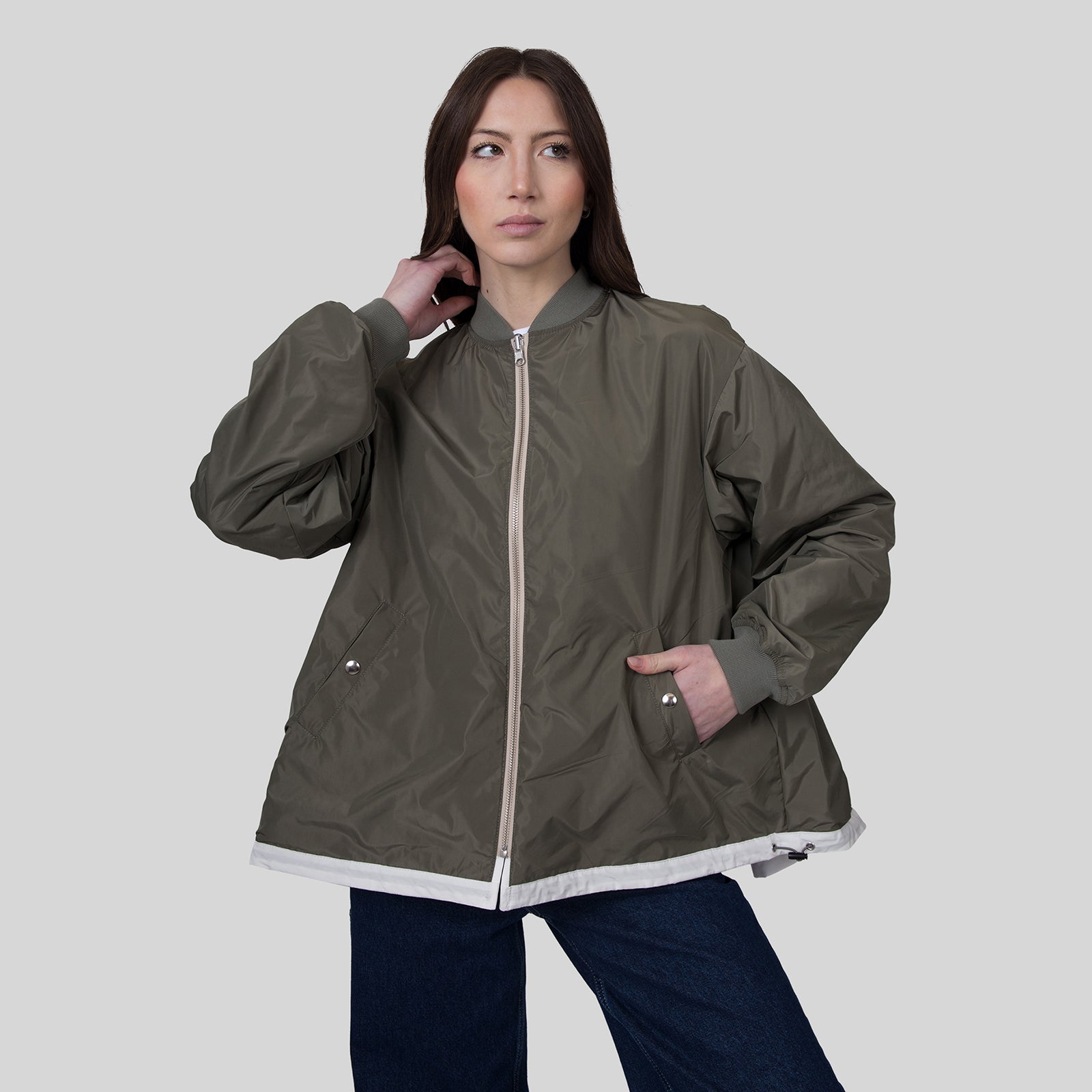 Department Five Bomber Over Train Bianco/verde Donna - 11