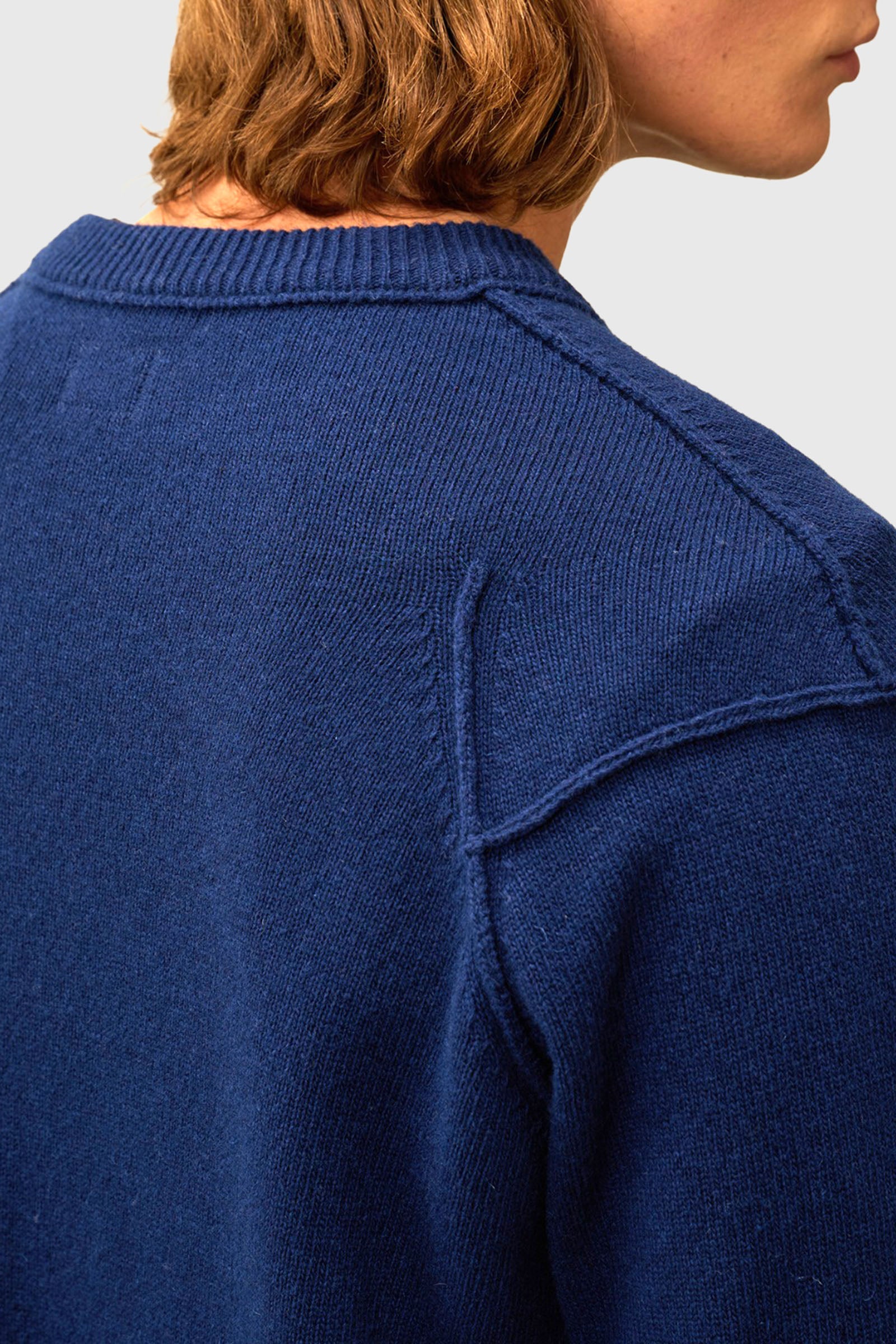 C.p. Company Maglia Lambswool Grs Crew Neck Blu Uomo - 2