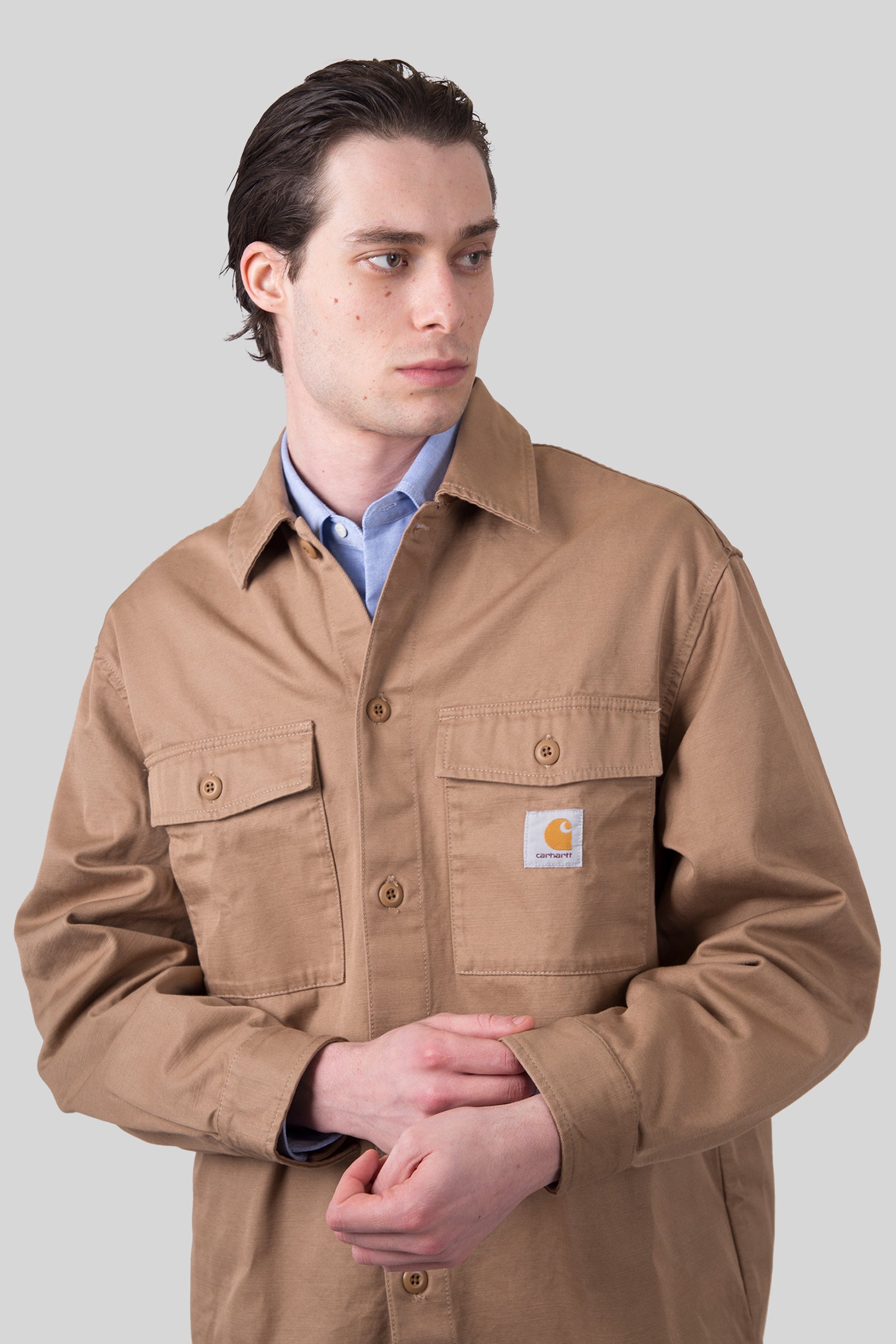 Carhartt Wip Kelly Shirt Jac Beige Uomo - 1