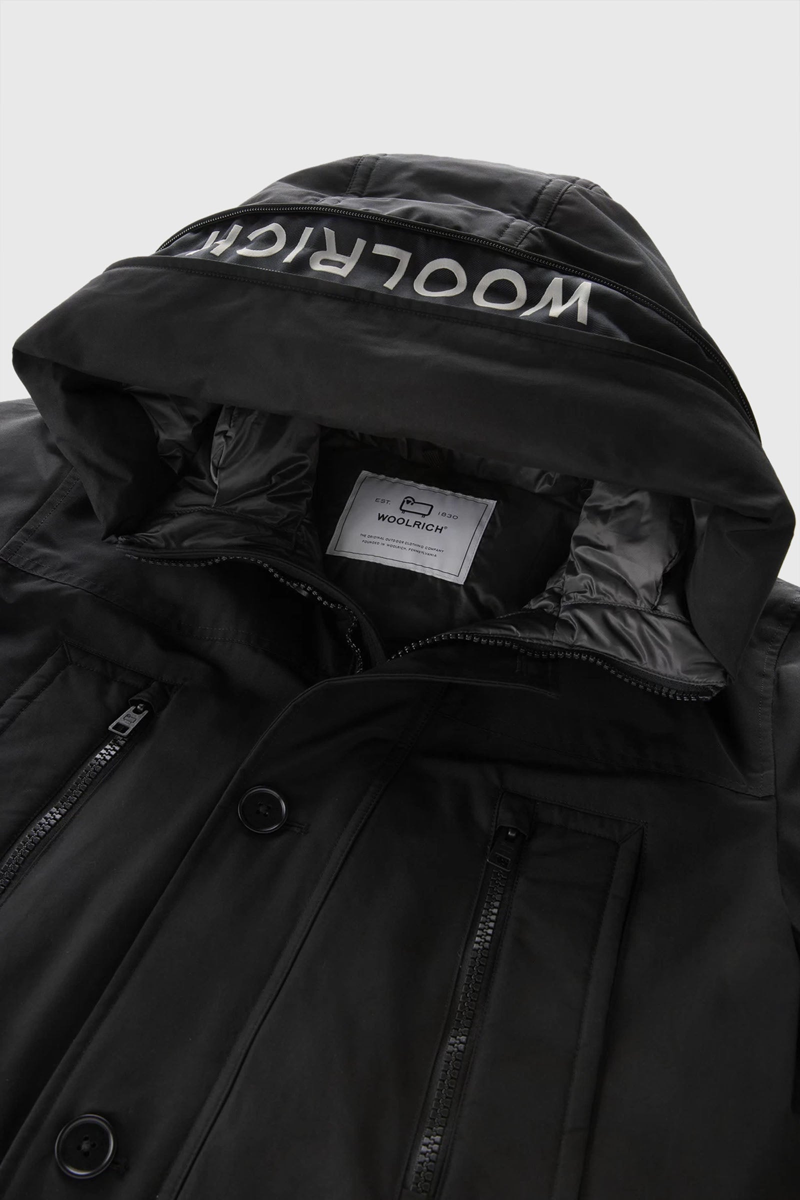 Woolrich Arctic Parka Evolution In Ramar Cloth Nero Uomo - 7