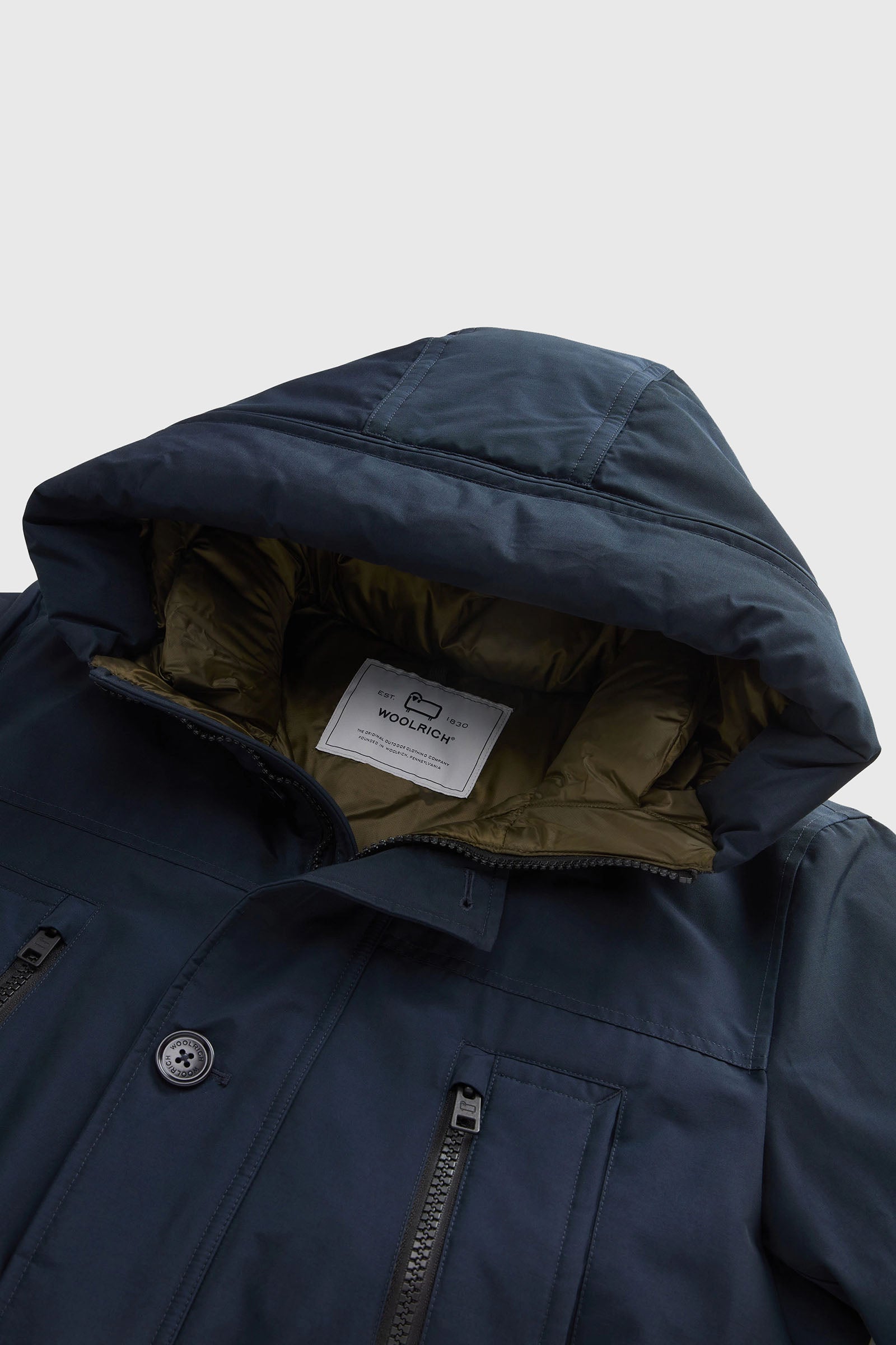 Woolrich Arctic Parka Evolution In Ramar Cloth Blu Uomo - 5