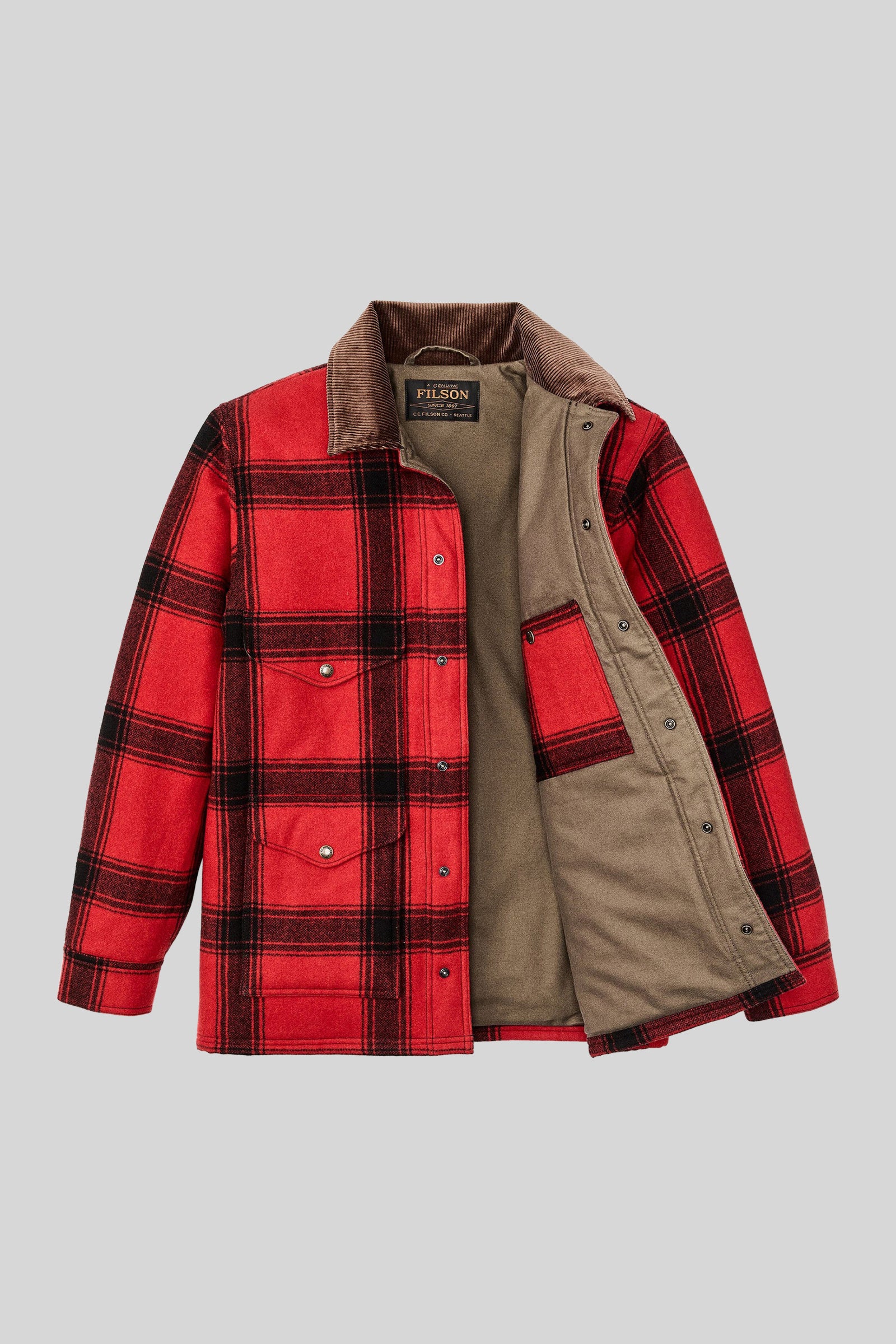 Filson Spokane Insulated Cruiser Nero/rosso Uomo - 4