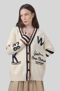 Max Mara Weekend Cardigan Blasone Beige Chiaro Donna max mara weekend