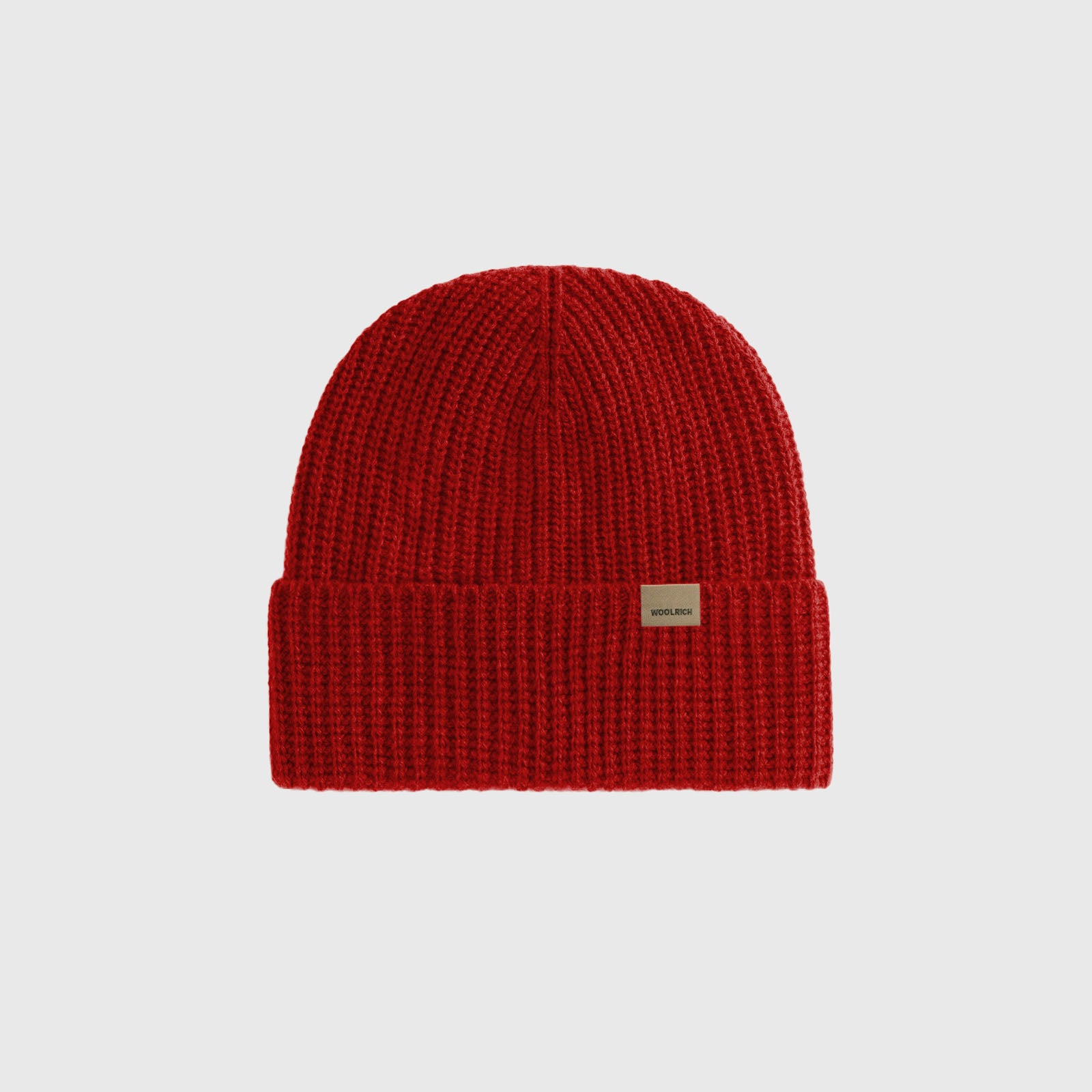 Woolrich Knitted Ribbed Beanie Rosso Unisex - 3