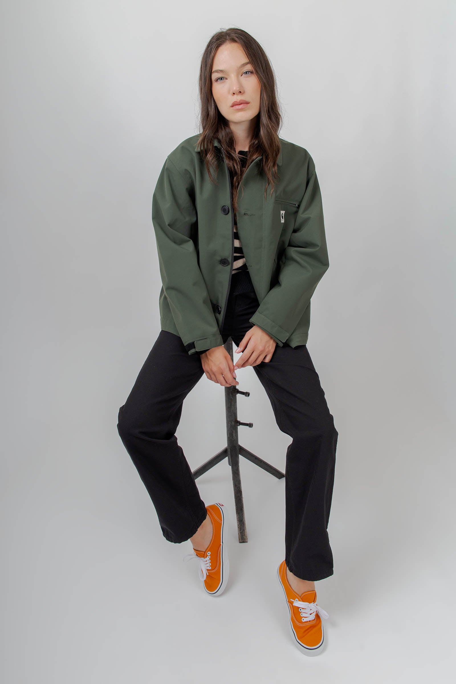 Carhartt Wip W' Barnett Jacket Verde Militare Donna - 5
