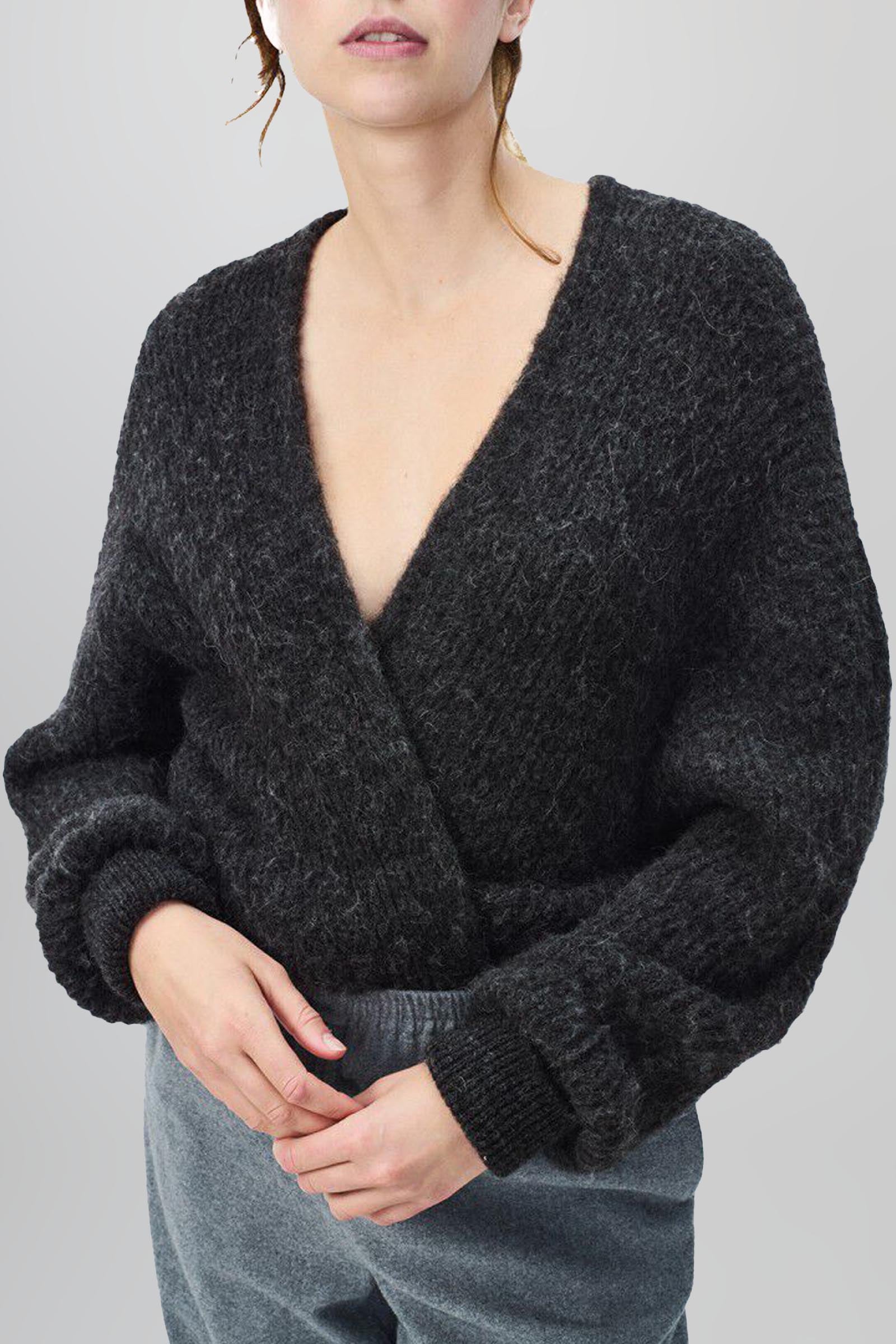 American Vintage Cardigan East Antracite Donna - 1