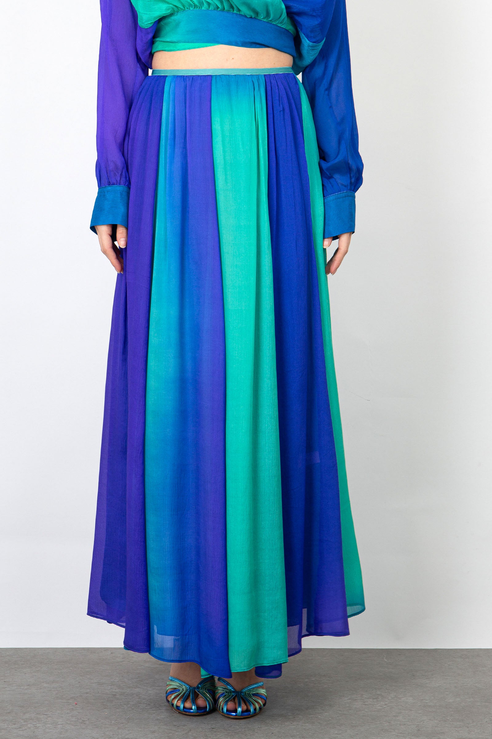 Forte Forte Multicolored Silk Crepon Skirt - 4