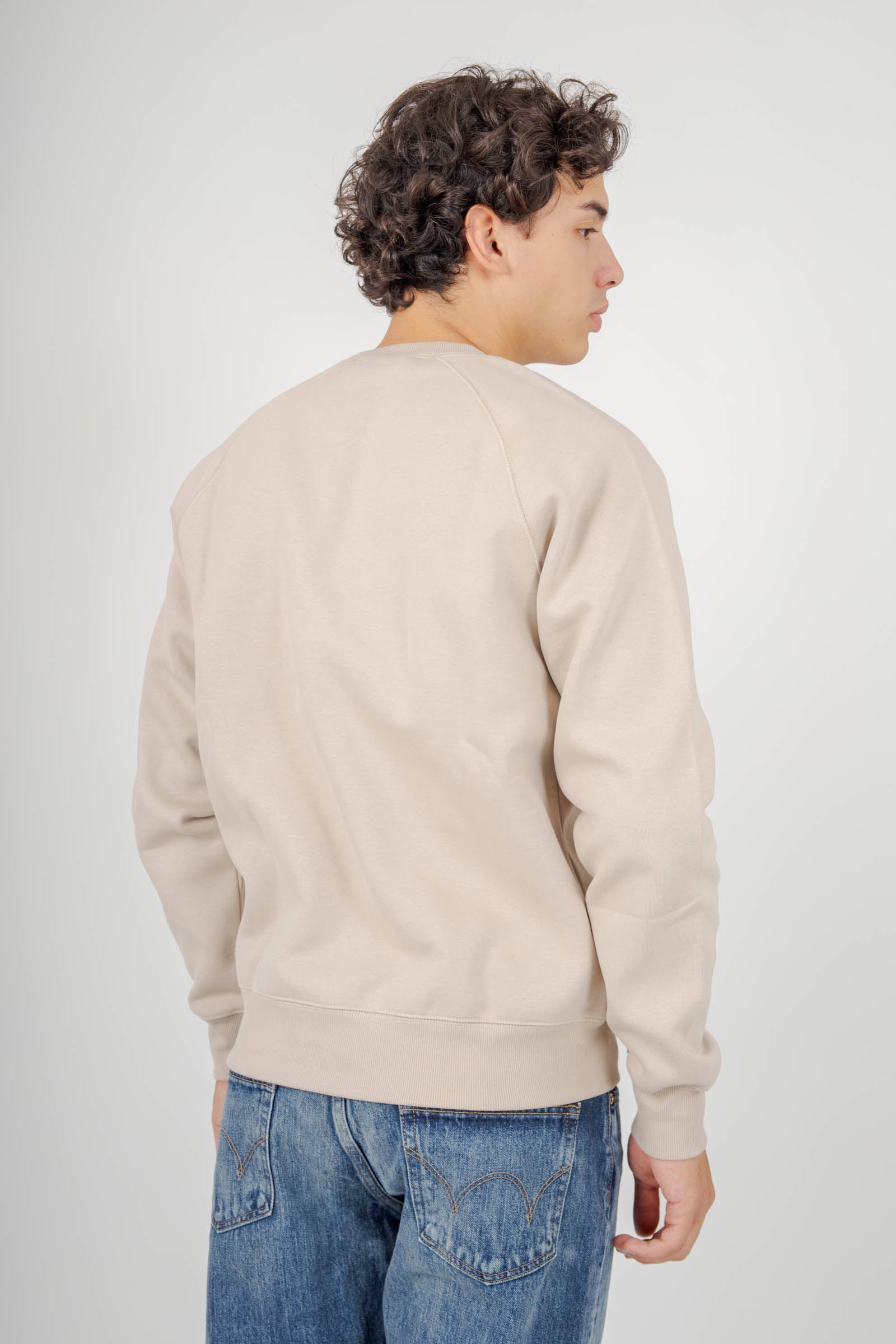 Carhartt Wip Chase Sweatshirt Beige Uomo - 5
