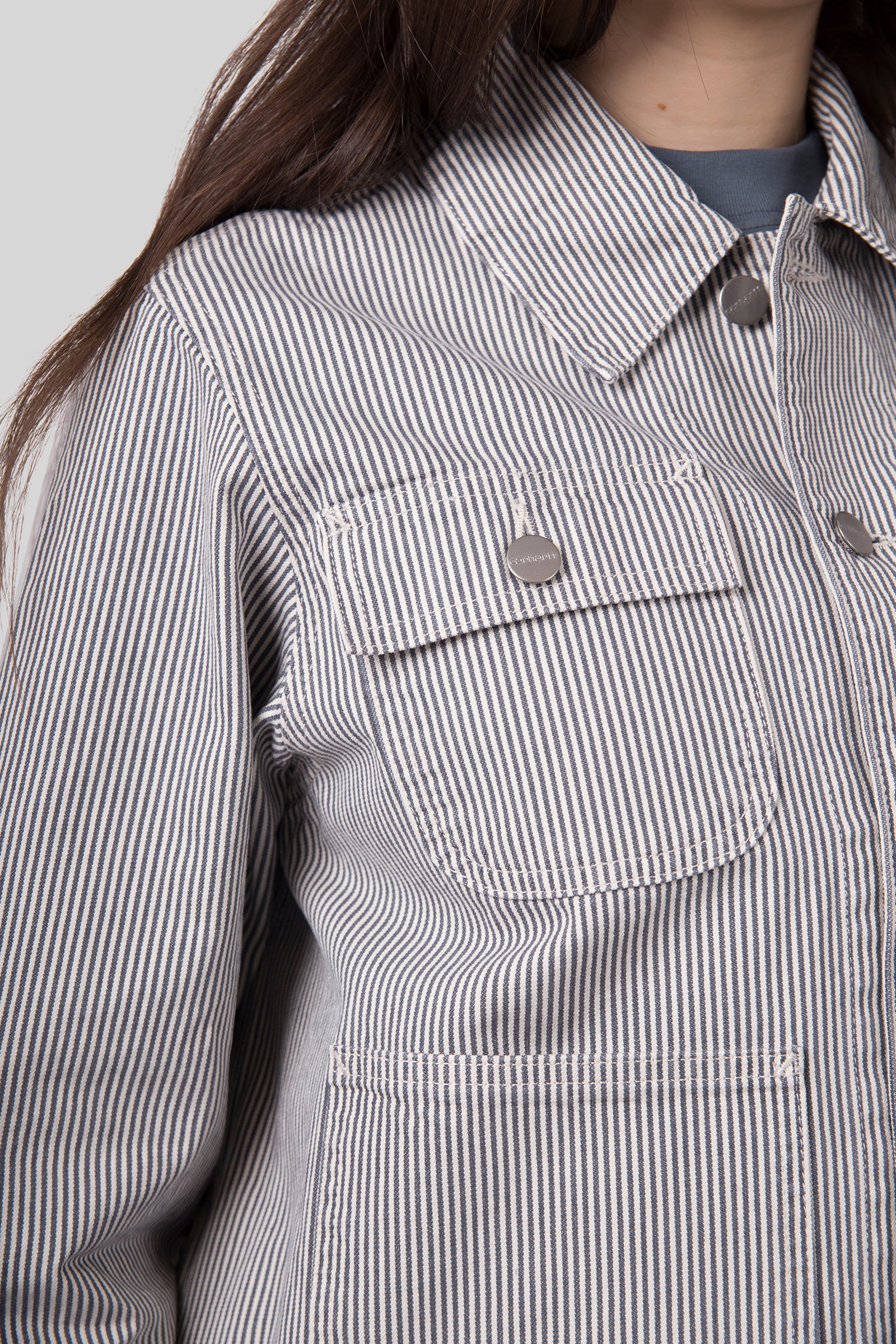 Carhartt Wip W' Mercer Chore Coat Bianco/grigio Donna - 4