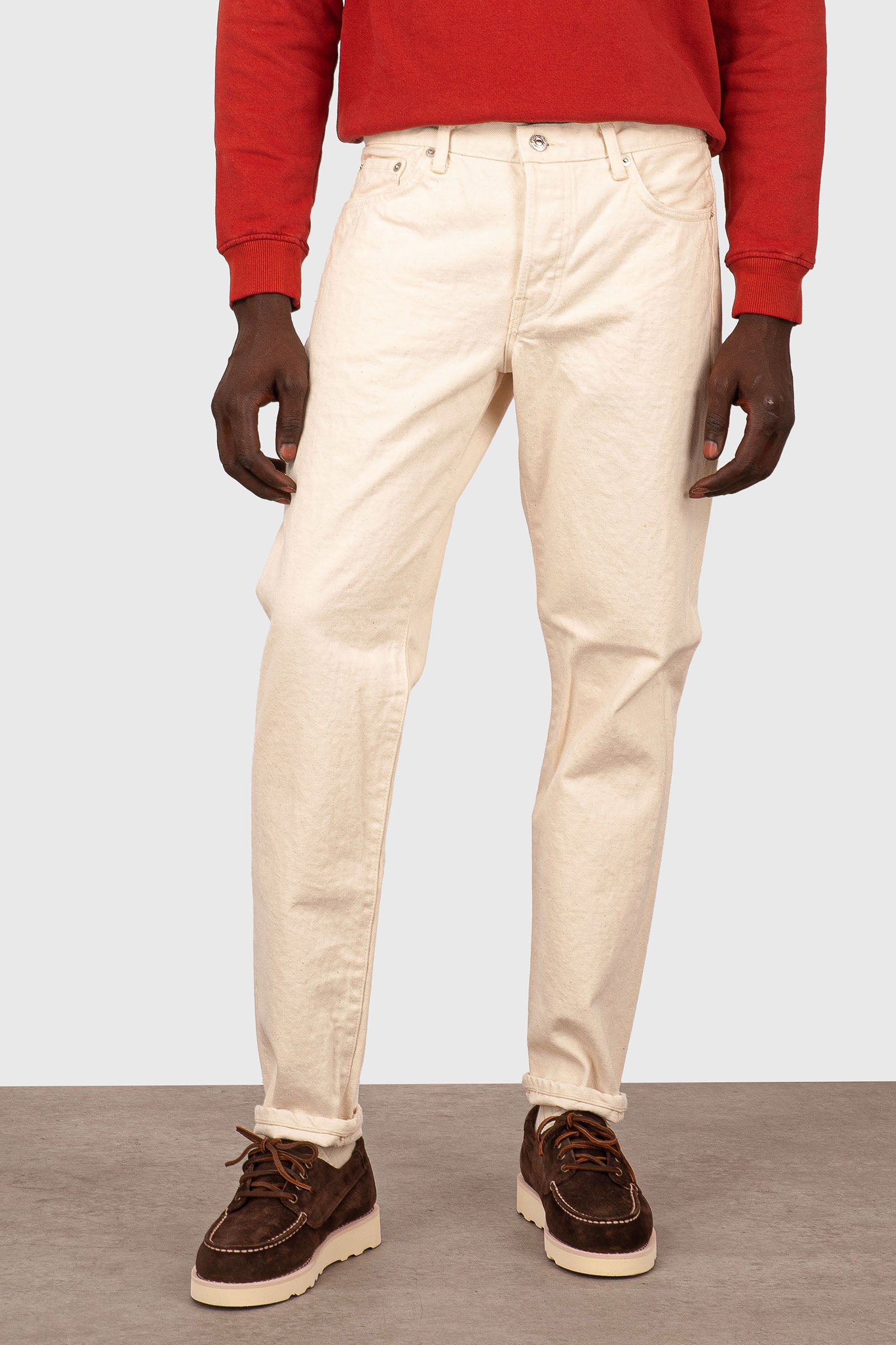 Edwin Jeans Regular Tapered Bianco Off Uomo - 1