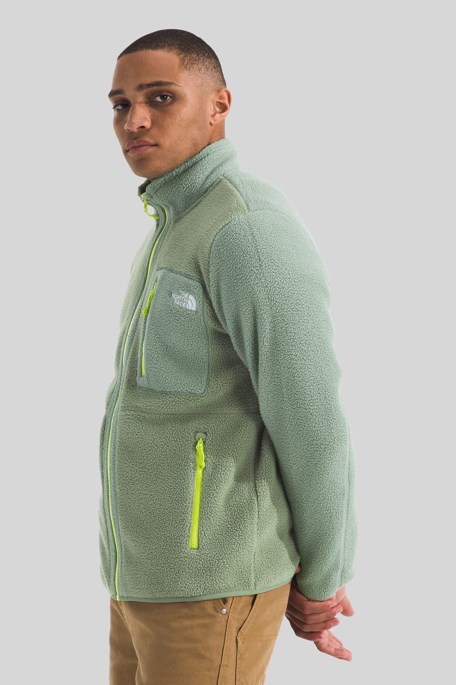 The North Face Yumiori Full Zip Fleece Jacket Verde Chiaro Uomo - 3