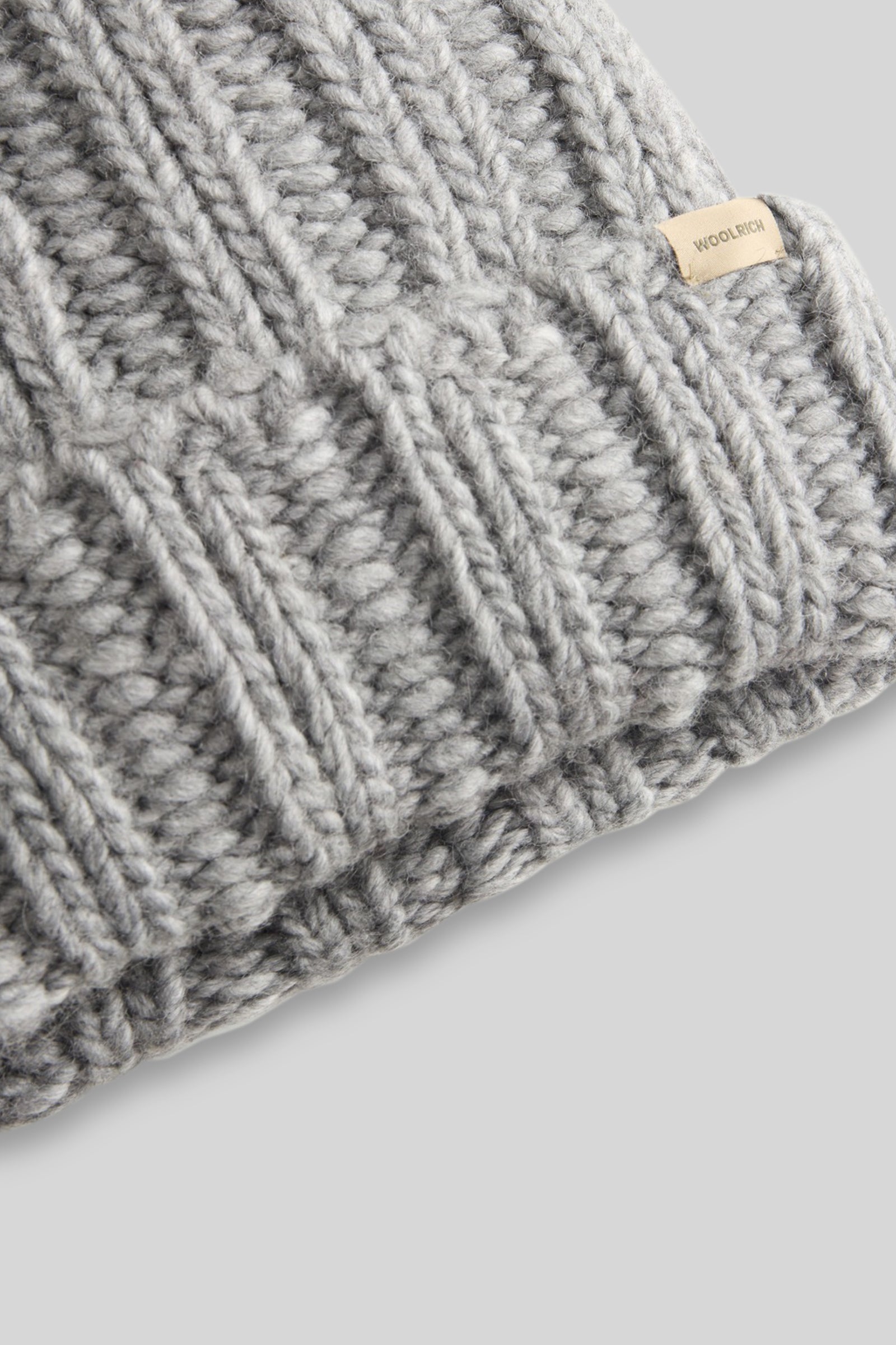 Woolrich Chunky Beanie Grigio Melange Unisex - 2