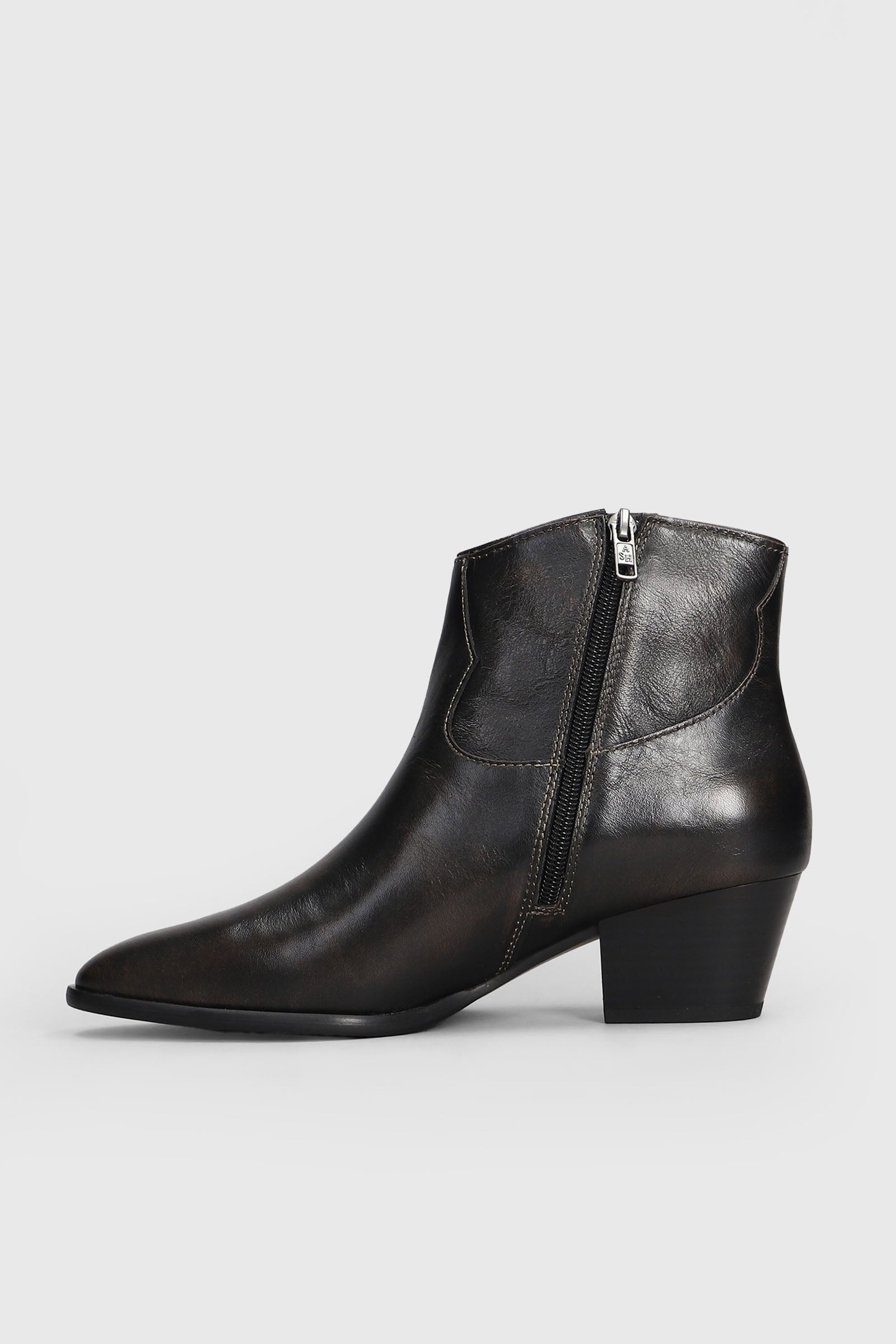 Ash Stivaletto Texano Fame In Pelle Nero Donna - 5