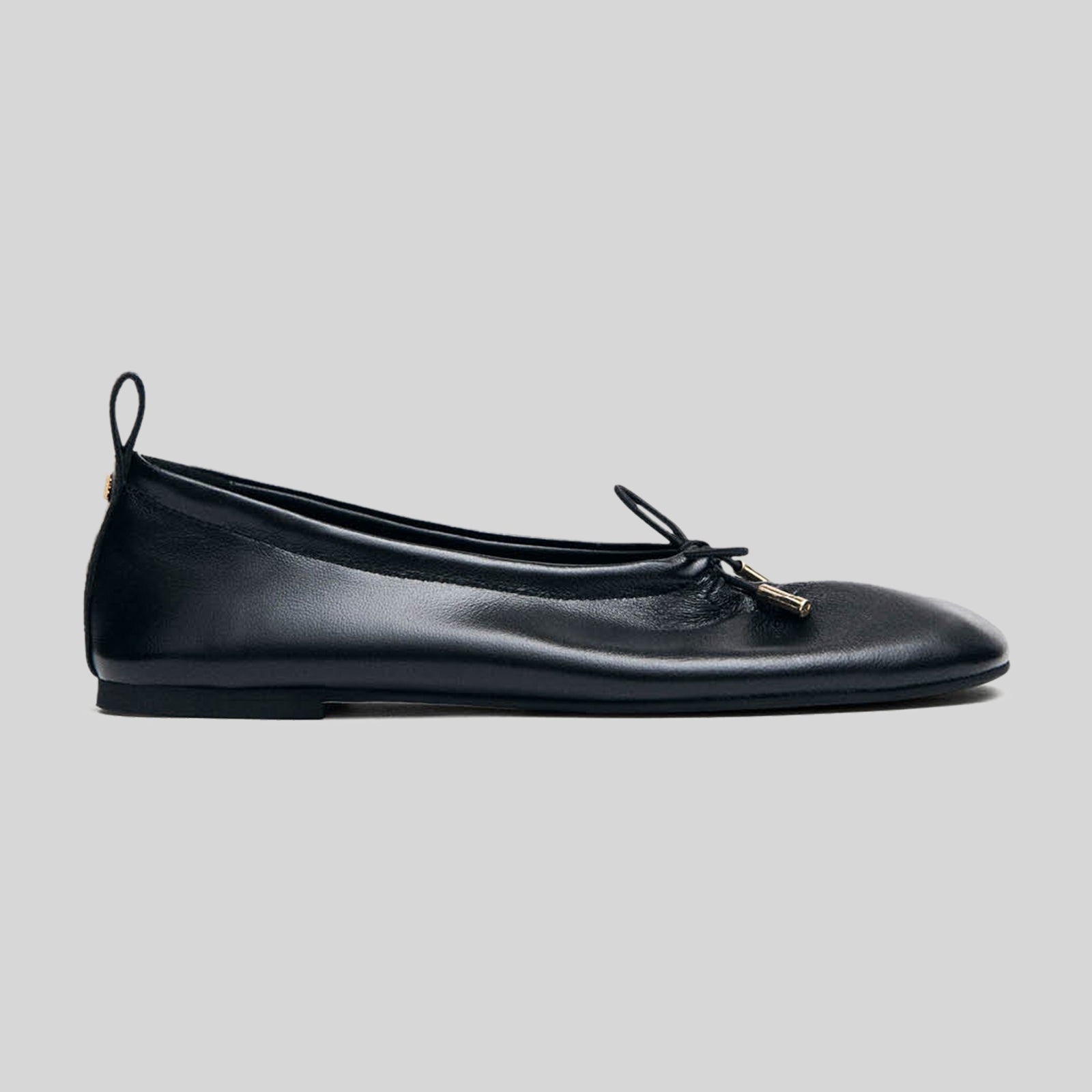 Alohas Rosalind Black Leather Ballet Flats Nero Donna - 6