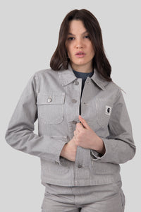 Carhartt Wip W' Mercer Chore Coat Bianco/grigio Donna carhartt wip