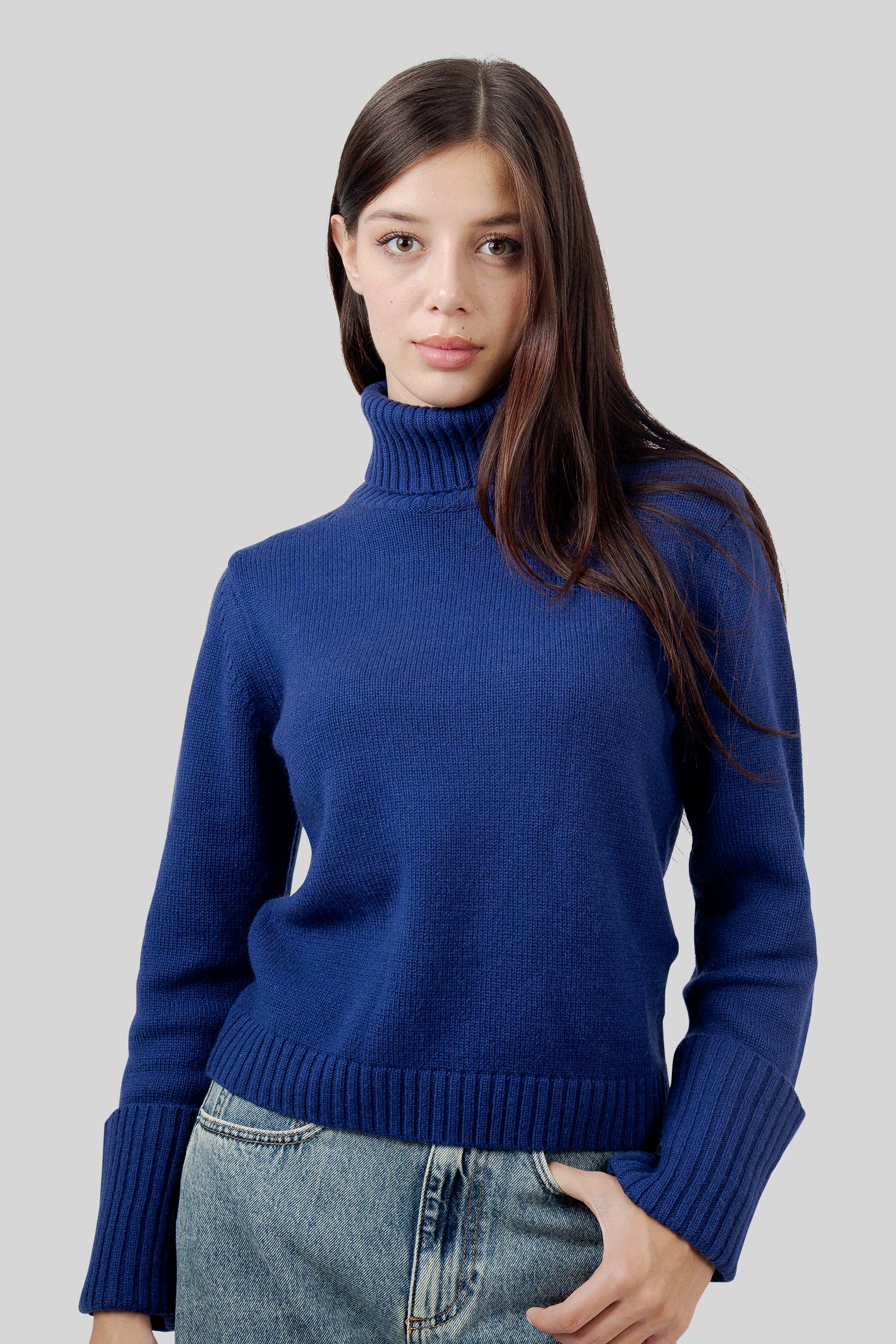 Semicouture Maglia Ralphina Blu China Donna - 3
