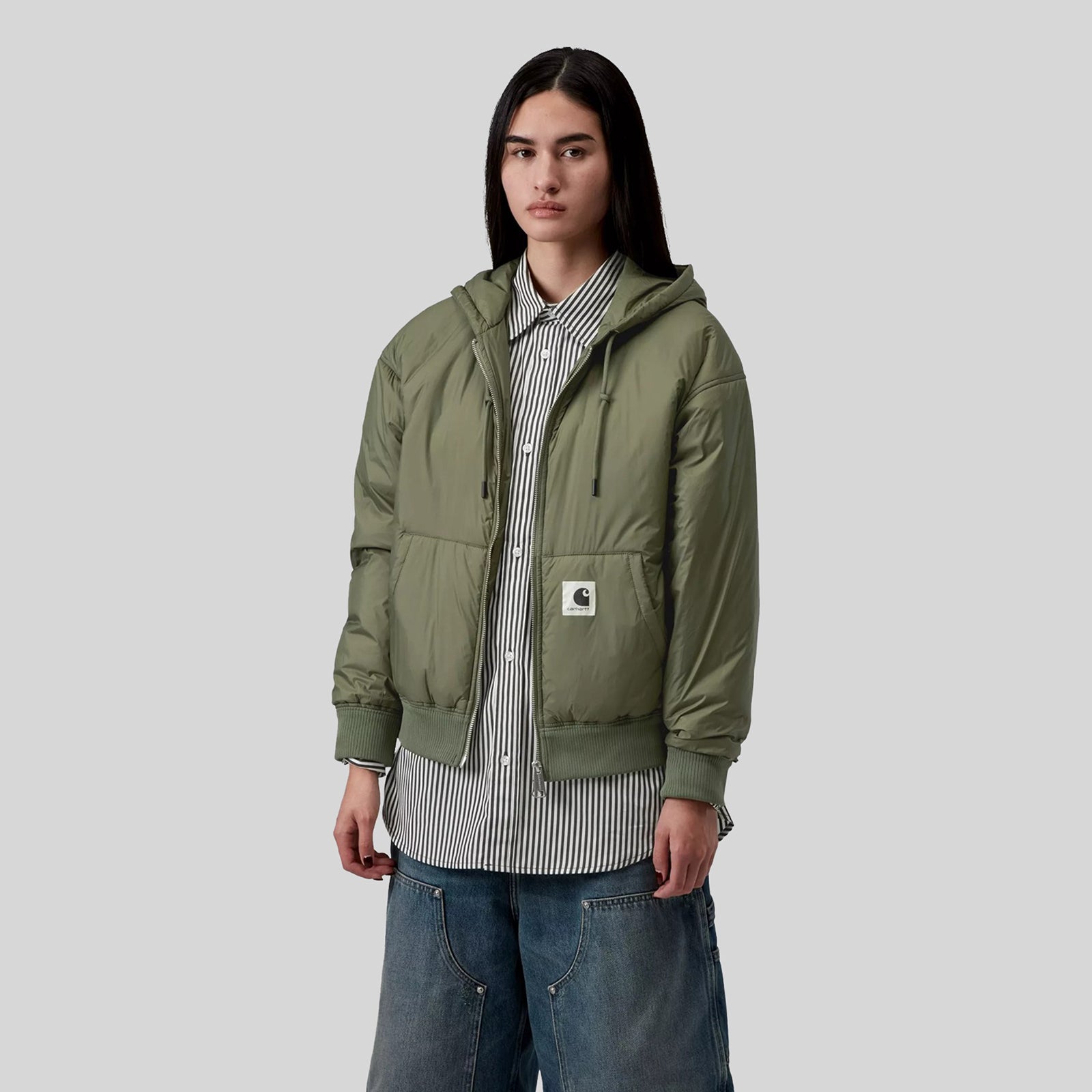 Carhartt Wip W' Hooded Gadd Jacket Verde Donna - 4