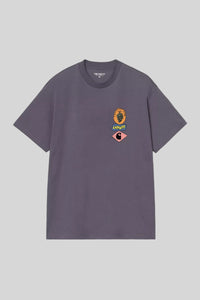 Carhartt Wip S/s Stacked Grapes T-shirt Organic Cotton Viola Uomo carhartt wip