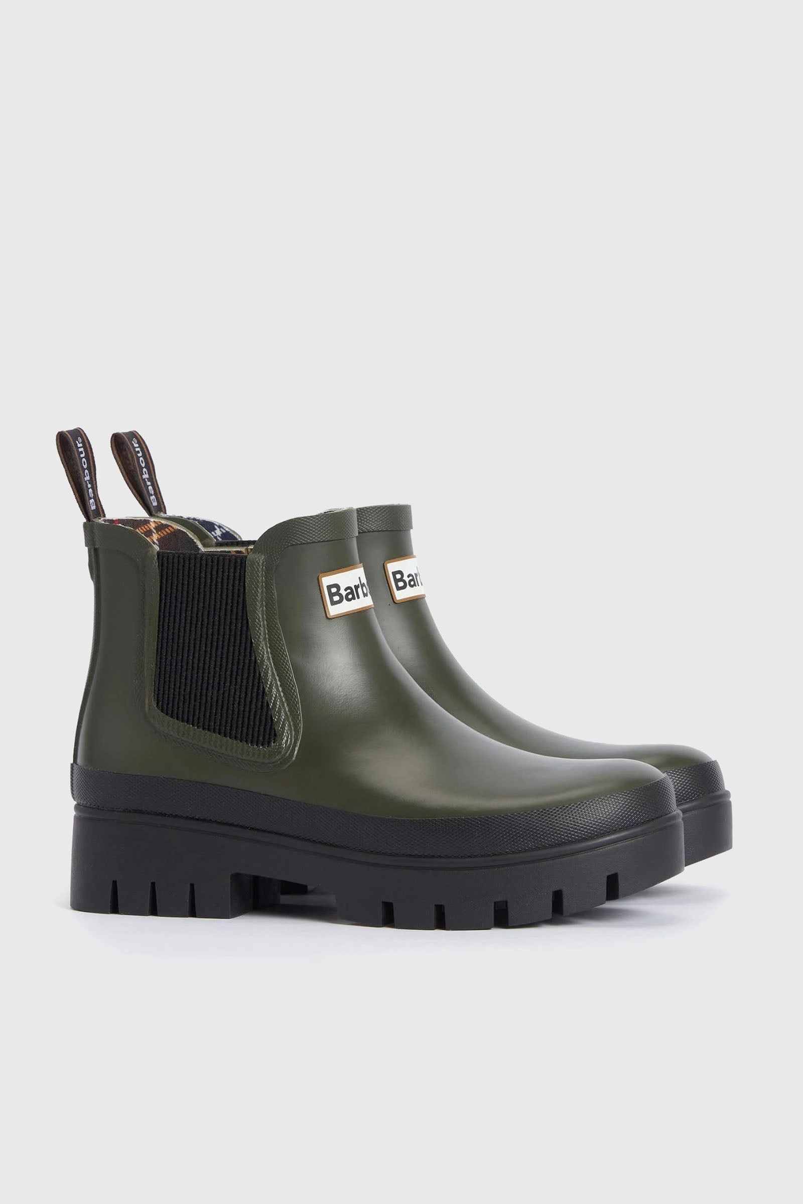 Barbour Chelsea Welly Boot Halton Verde Oliva Donna - 3