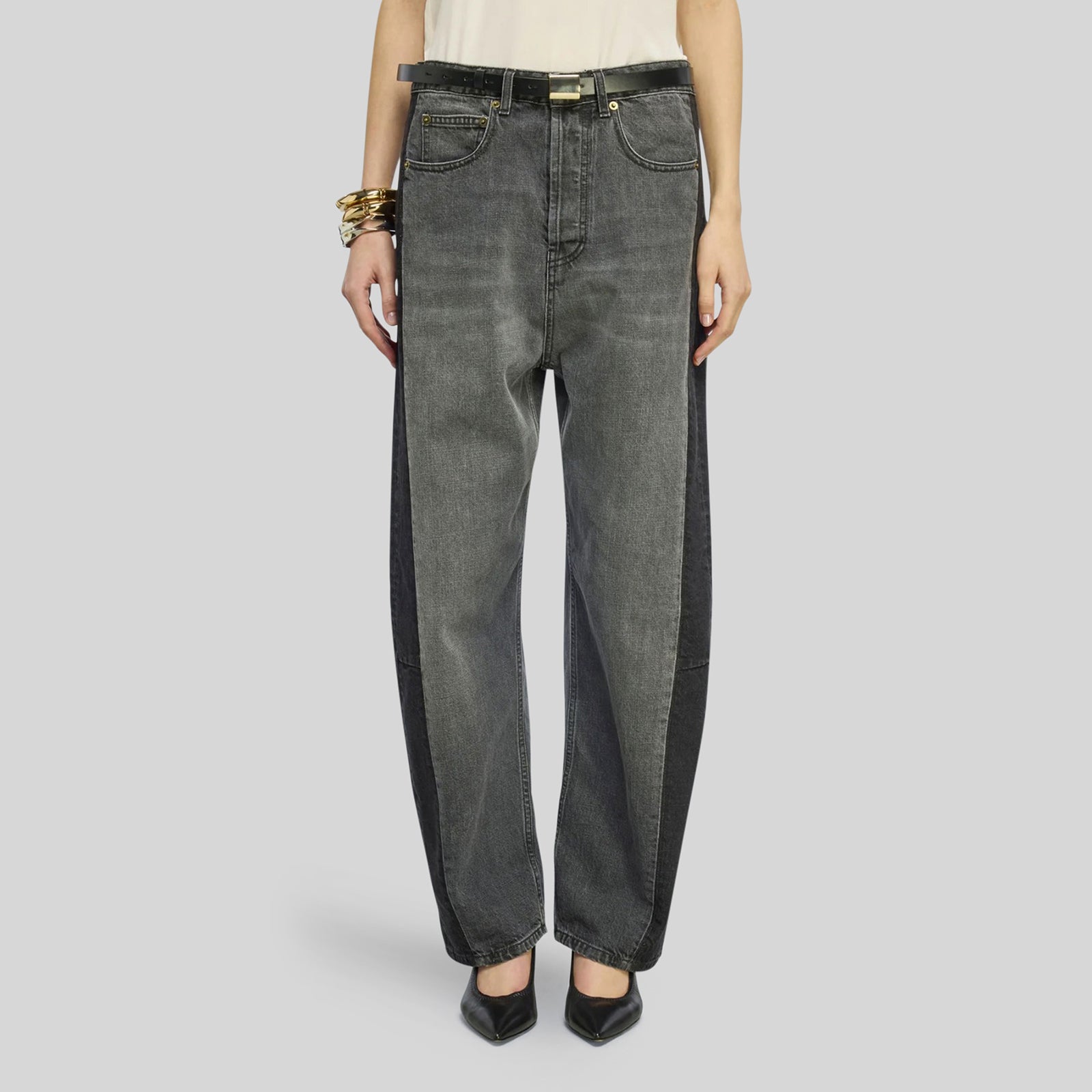 Semicouture Jeans Adelaide Grigio/nero Donna - 5