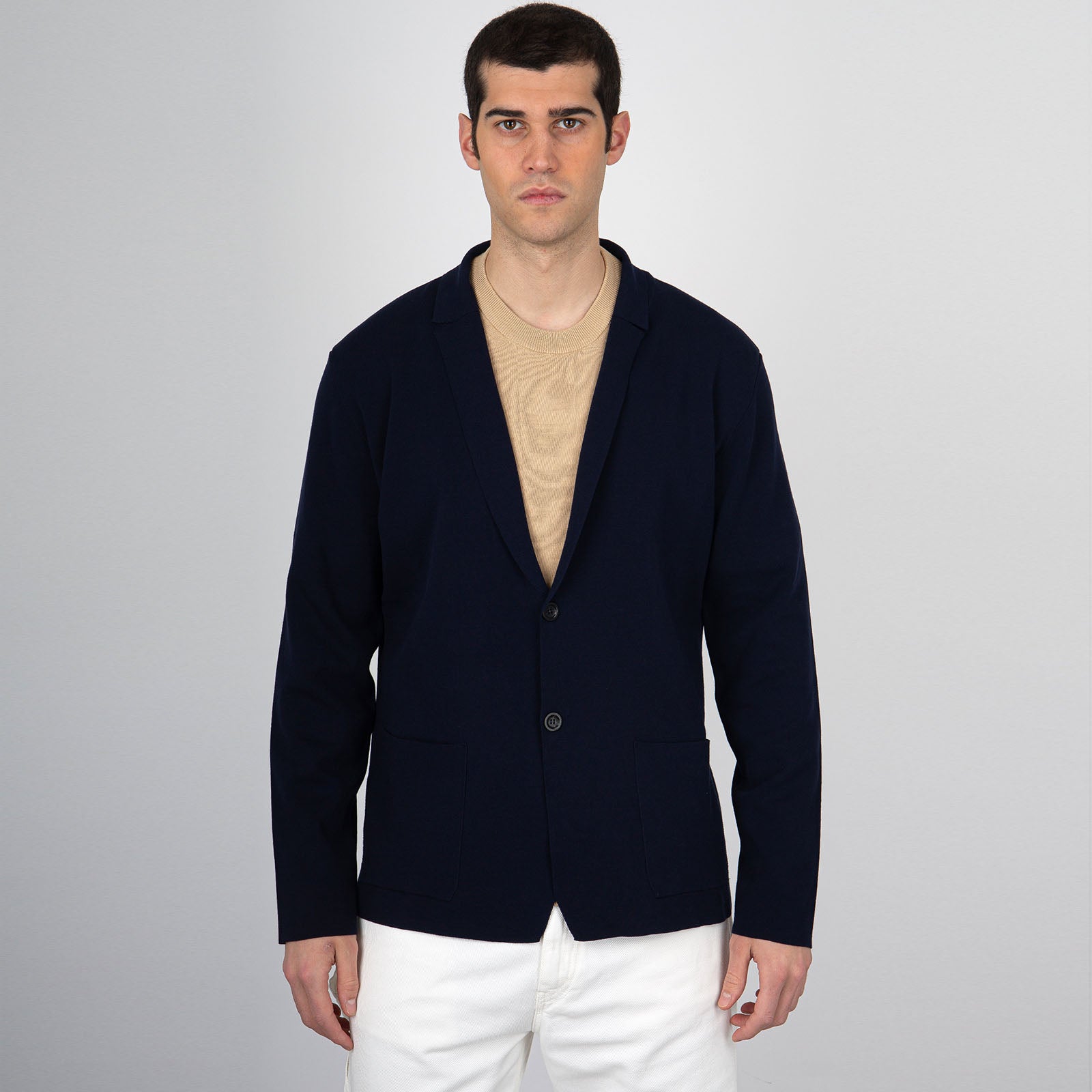 Roberto Collina Knit Jacket RT0901110 Cotton Blue - 6