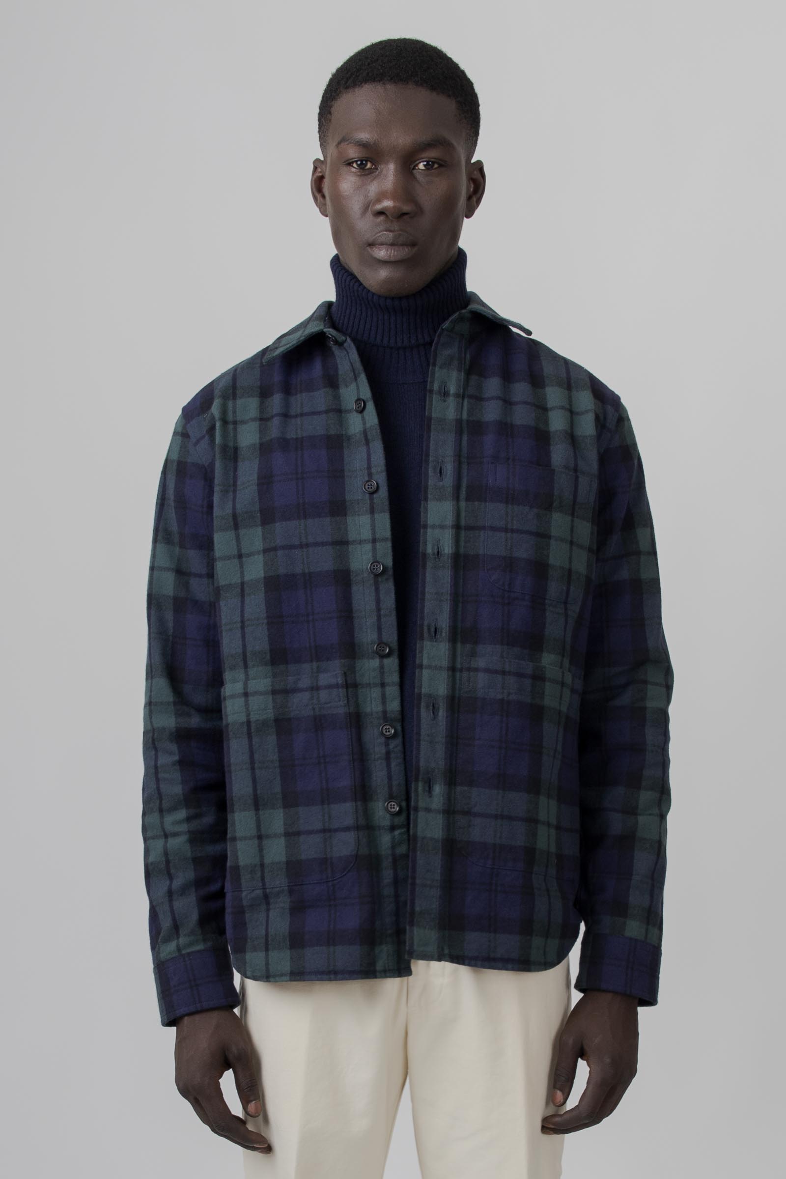 Utility Shirt In Twill Check - 2