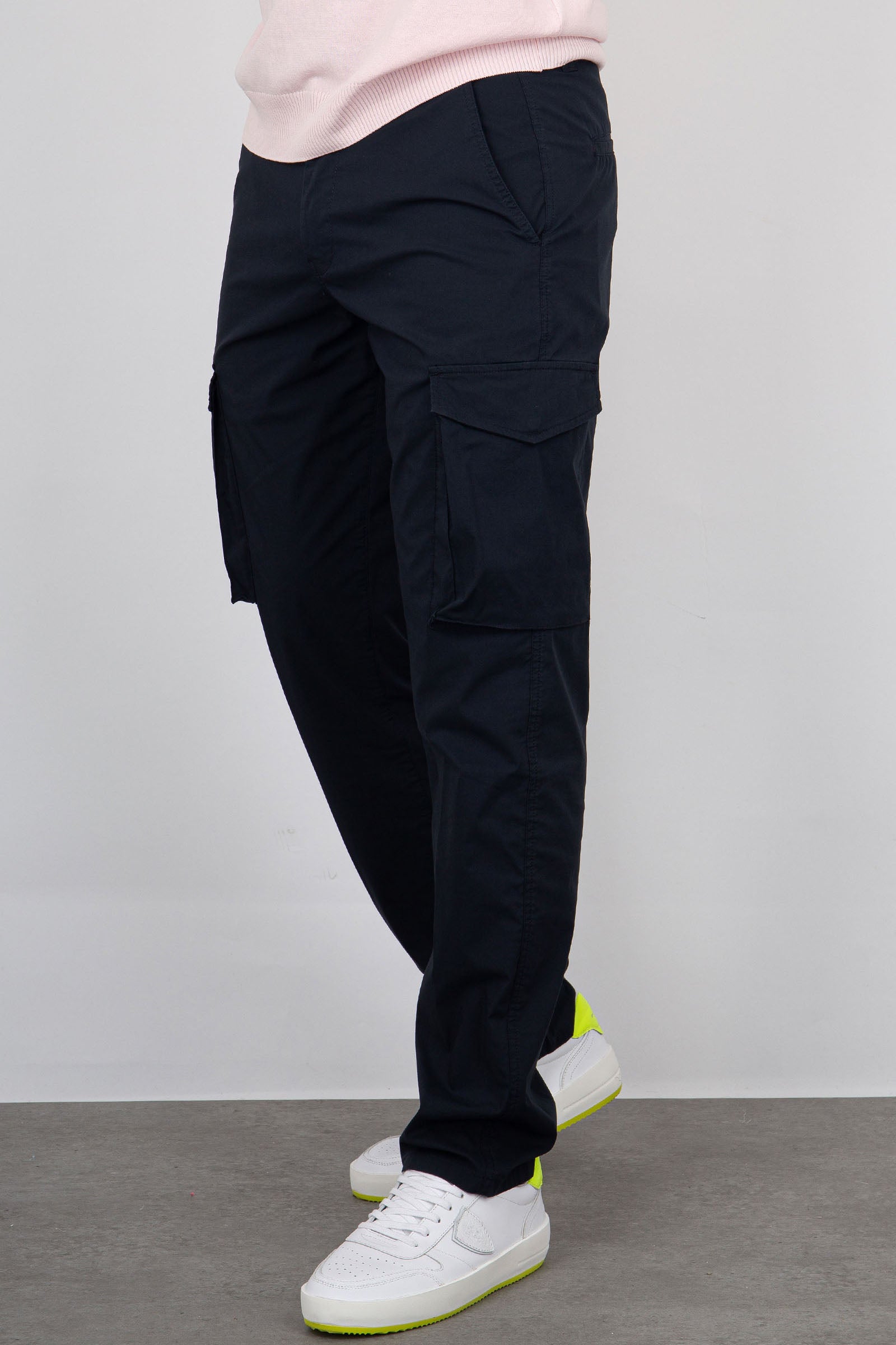 Aspesi Fieldpant Cargo Trousers Cotton/Nylon Navy Blue - 1