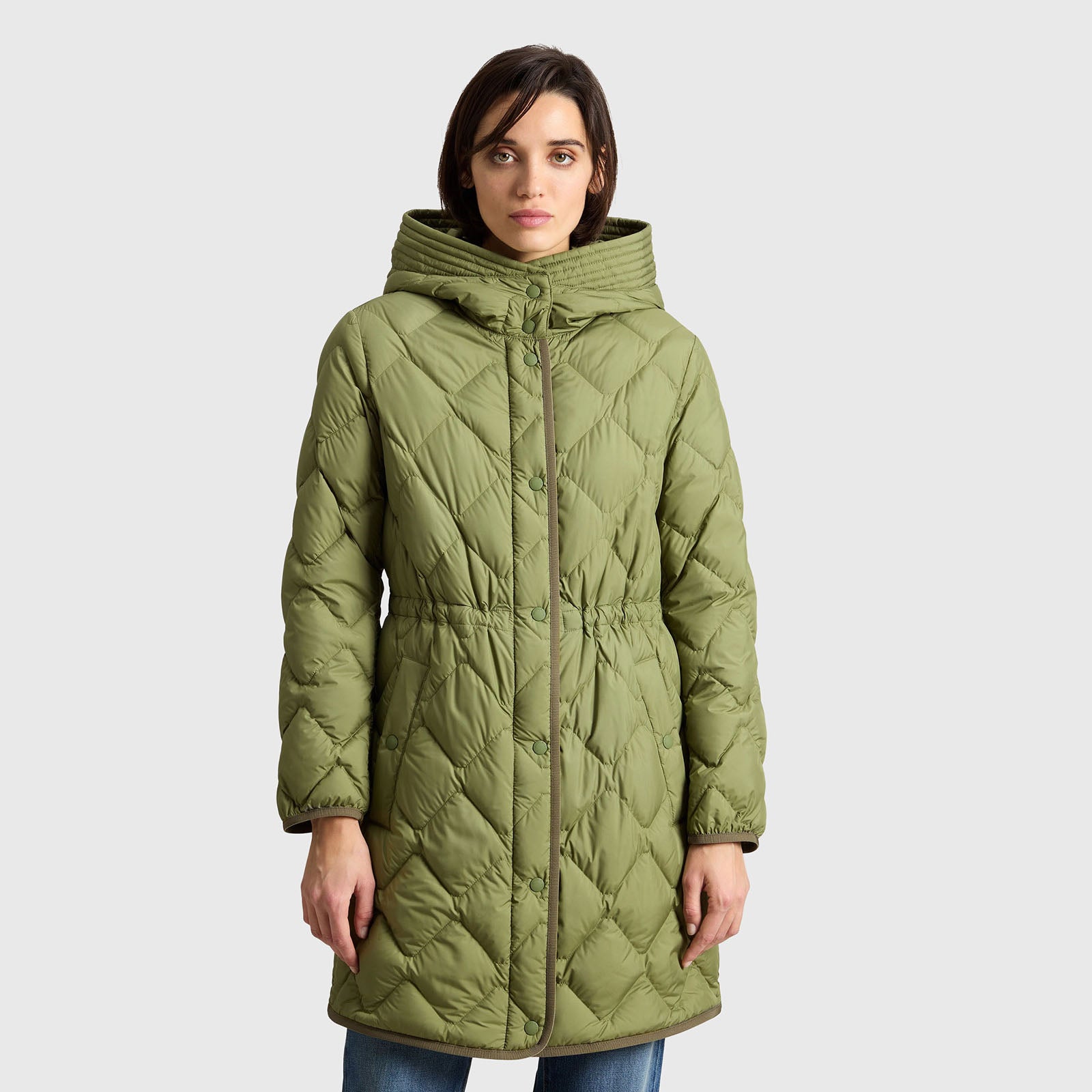 Woolrich Parka Heritage Con Cappuccio Verde Militare Donna - 9