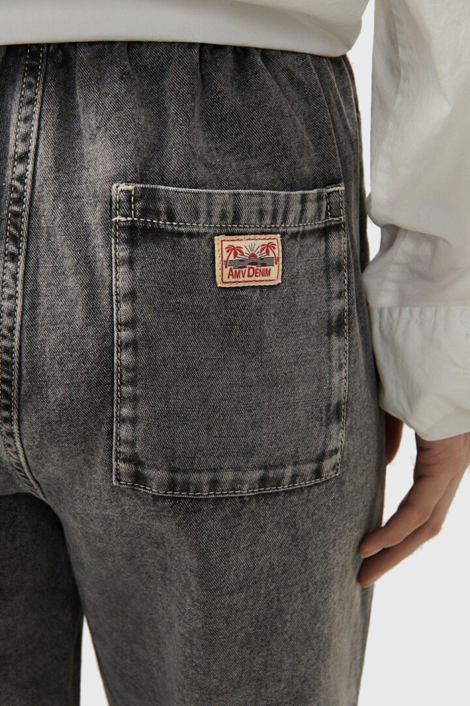 American Vintage Jeans Jazy Grigio/nero Donna - 3