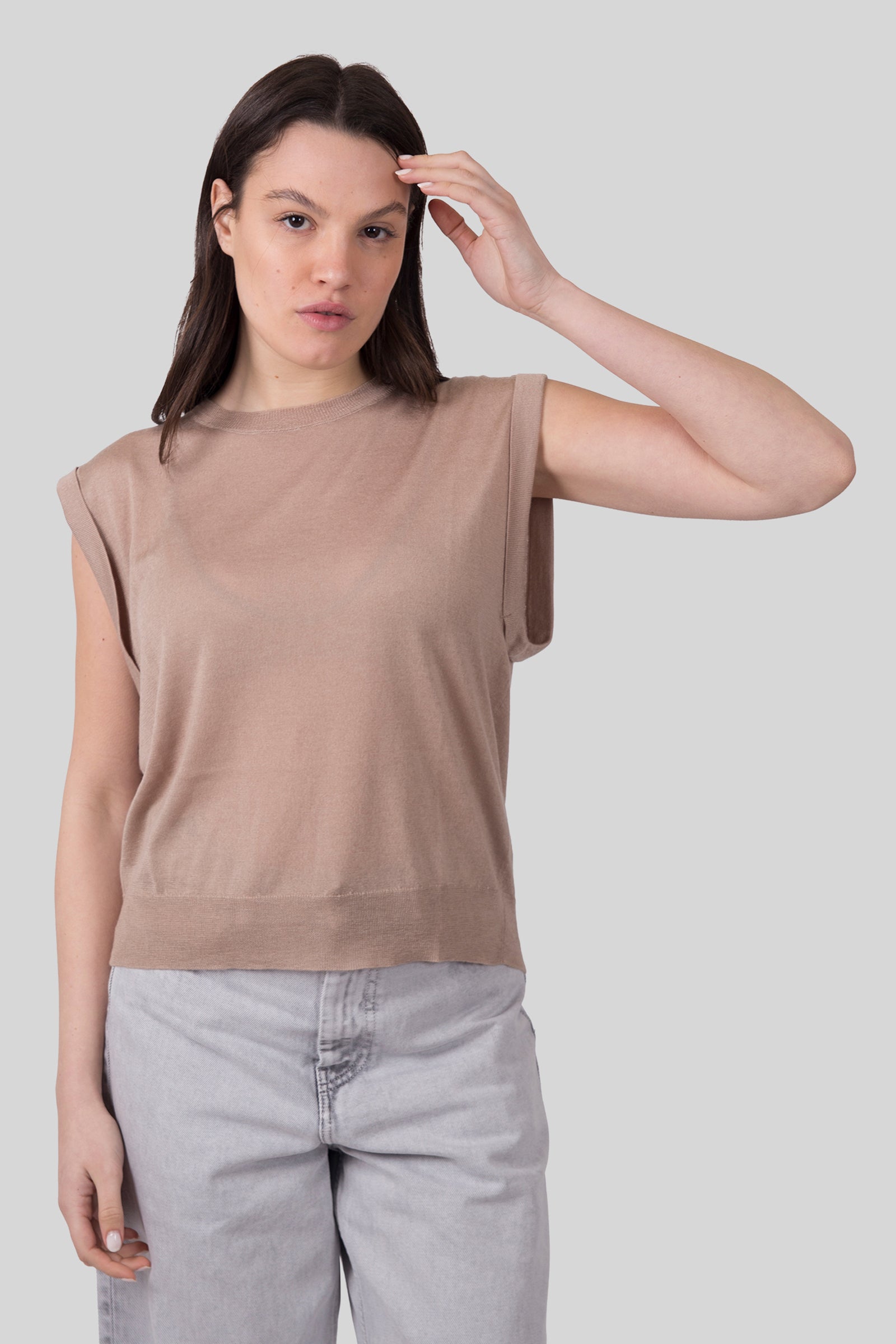 Absolut Cashmere Maglia Naomi Taupe Donna - 2