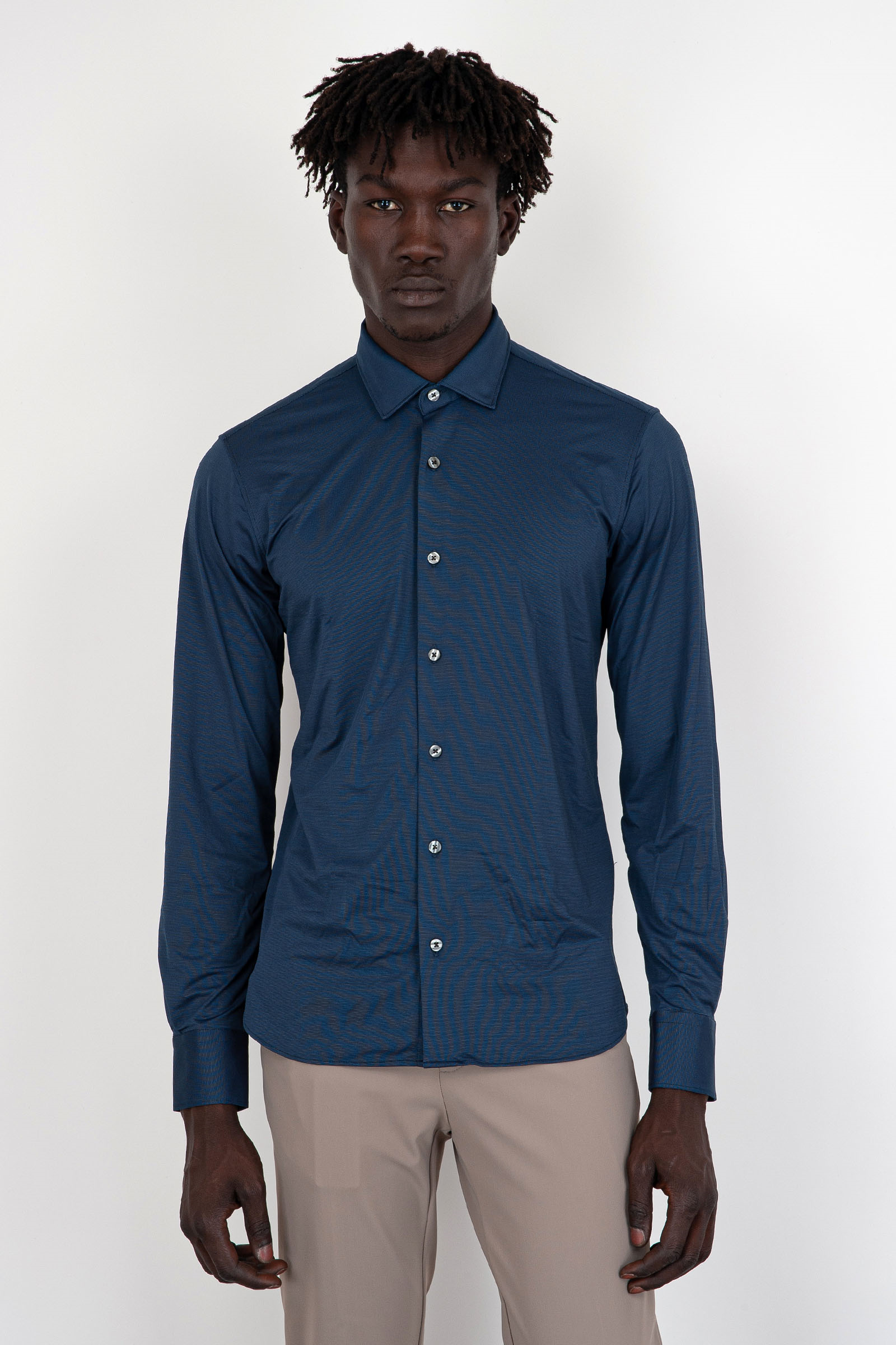 Oxford Jacquard Open Shirt - 2