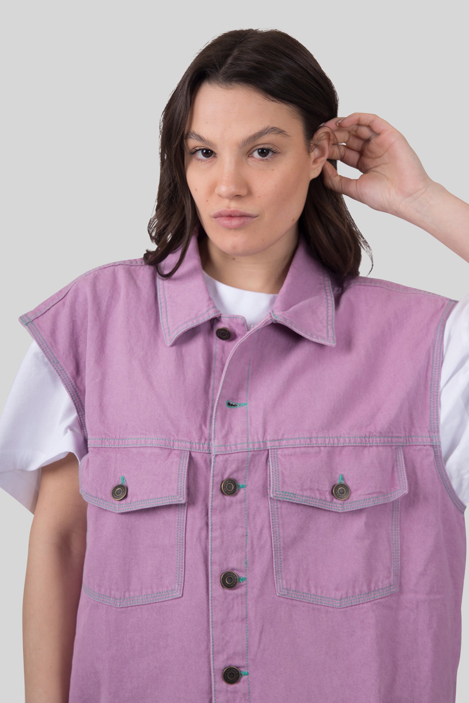 American Vintage Gilet Grezbay Rosa Donna - 1