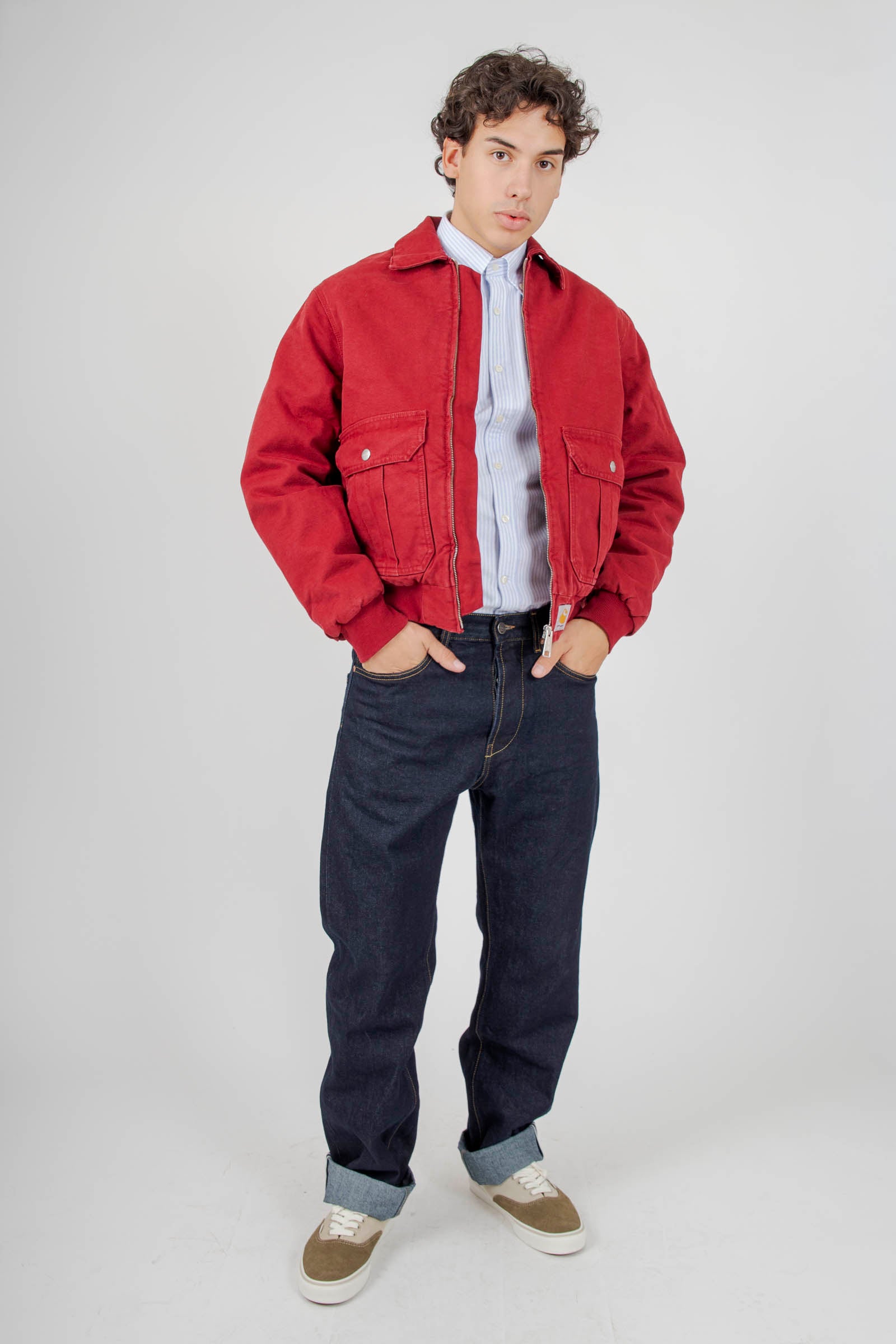 Carhartt Wip Stanton Jacket Rosso Uomo - 8