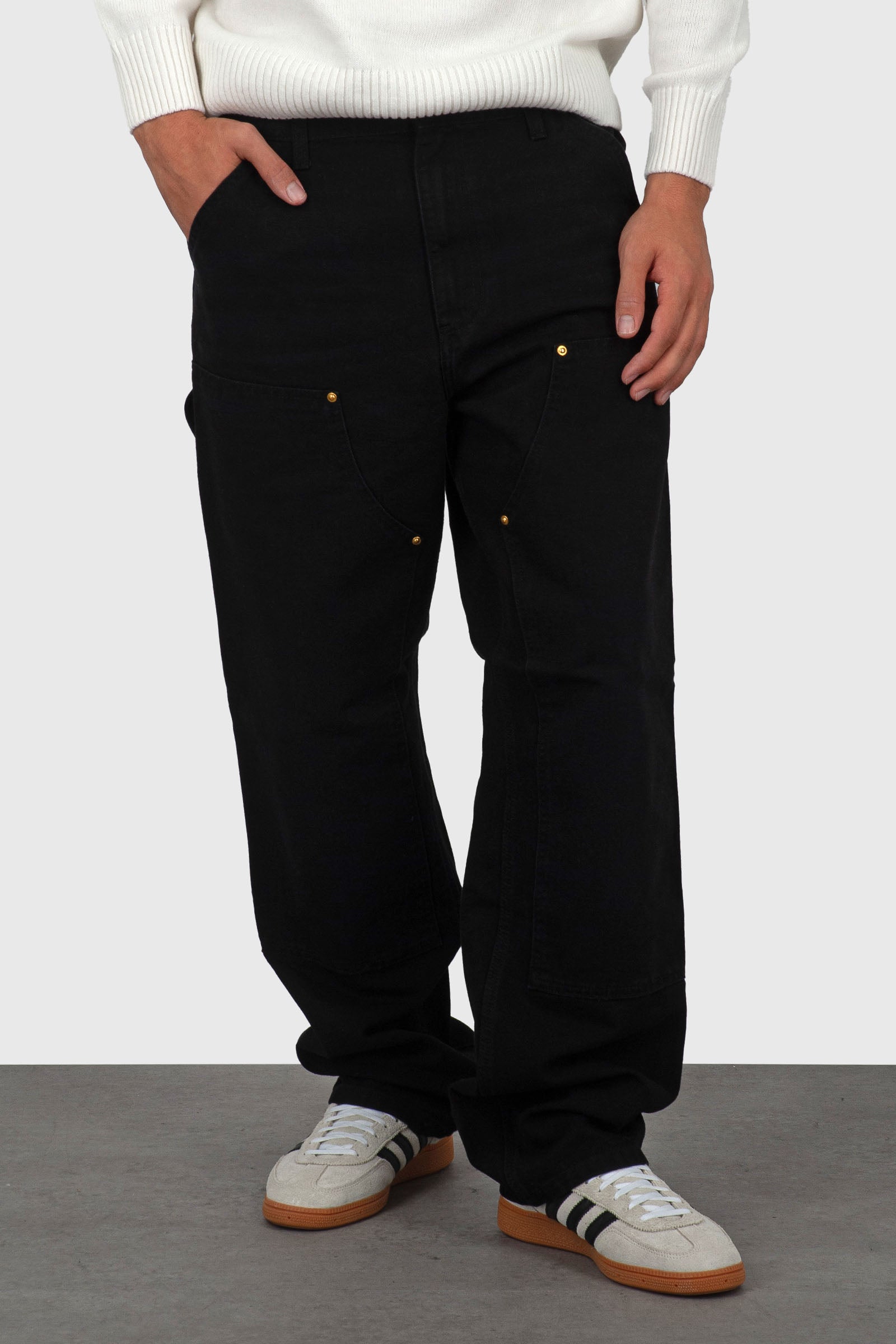 Carhartt Wip Double Knee Pant Nero Uomo - 1