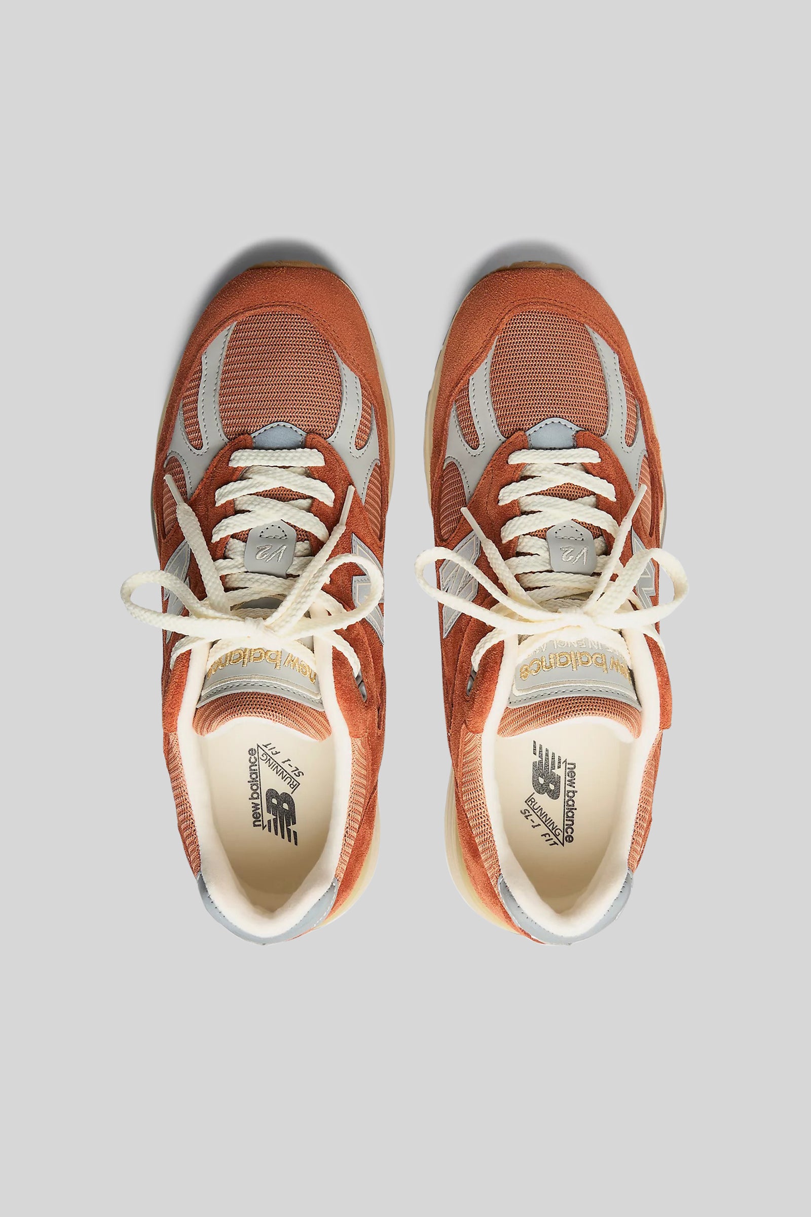 New Balance Sneaker 991v2 Made In Uk Vintage Sports Arancio Uomo - 4