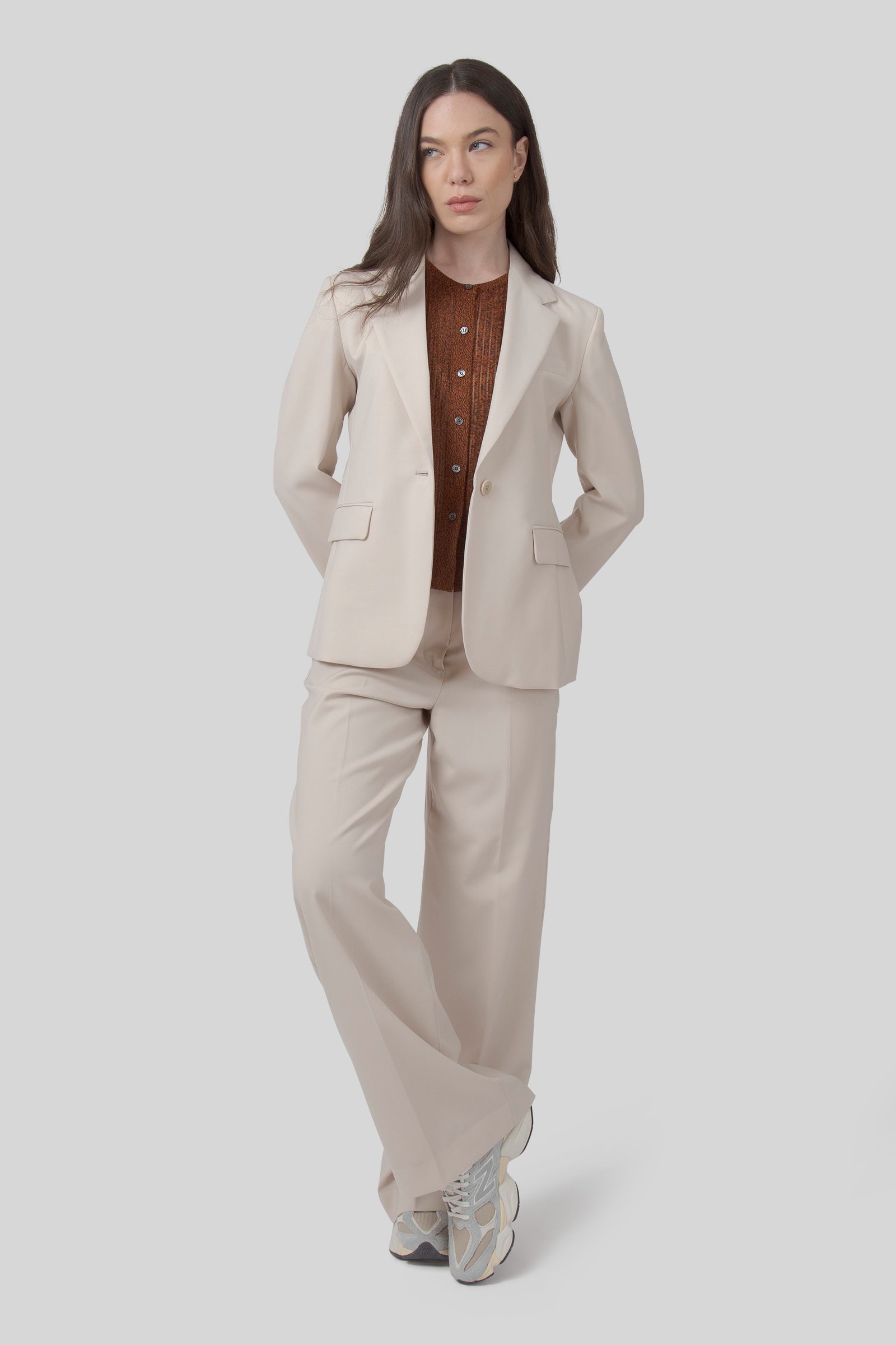 Roberto Collina Maglia Costa Lurex Ruggine Donna - 6
